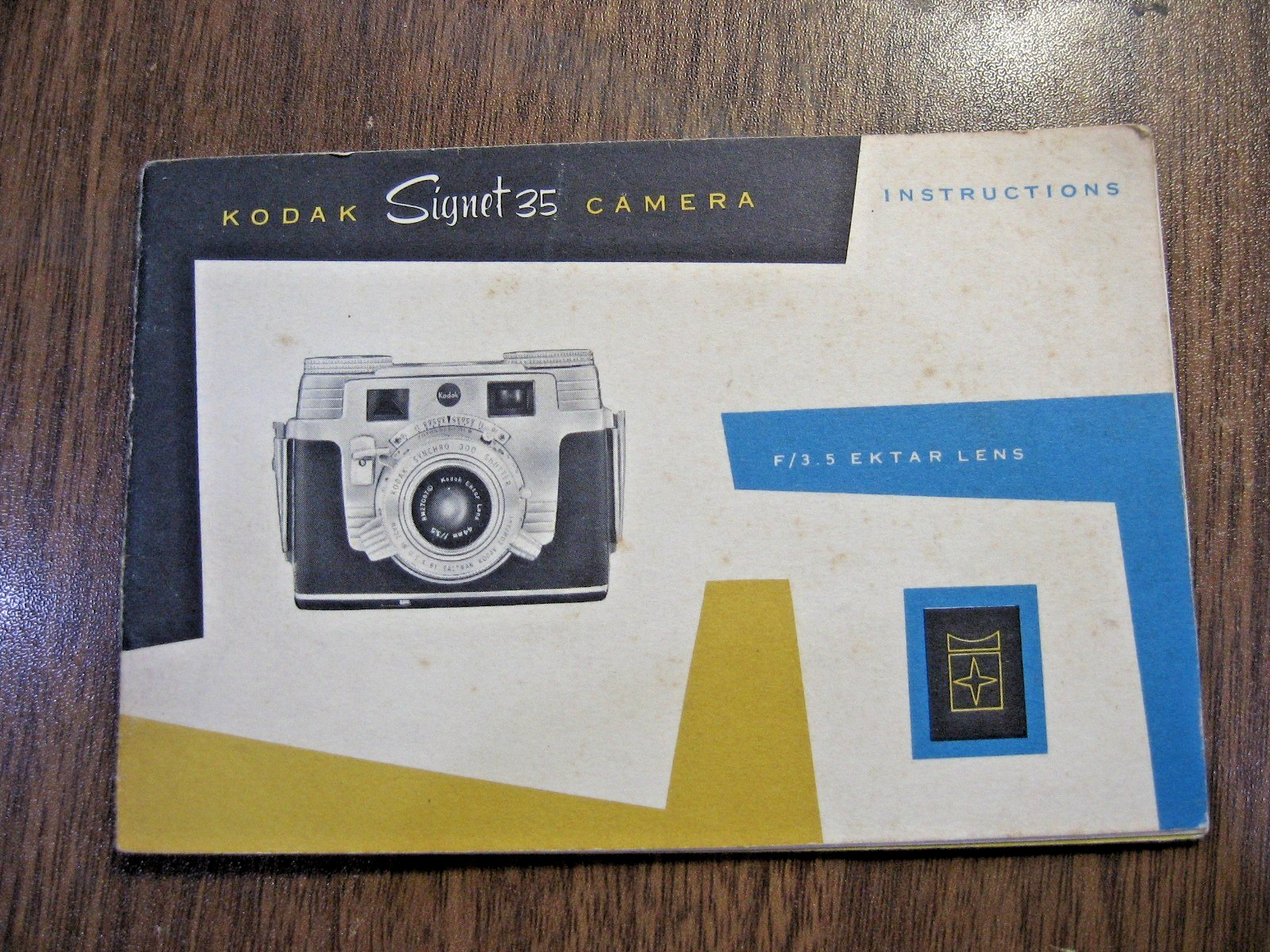 Vintage 1954 Kodak Signet 35 Camera Instructions