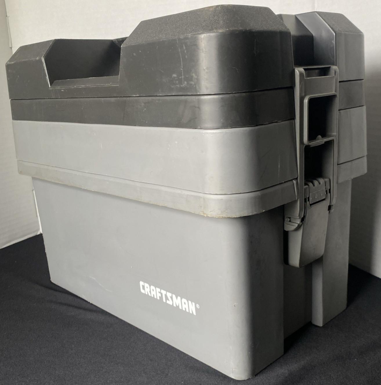 Vintage Craftsman 65307 GTO Carryall Portable Tool Box Gray Black Clean 16x13x9