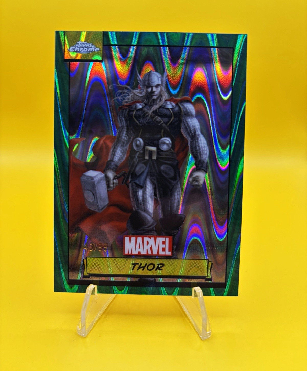 Topps 2024 Topps Chrome Marvel Thor #32 Gamma Ray Wave /99