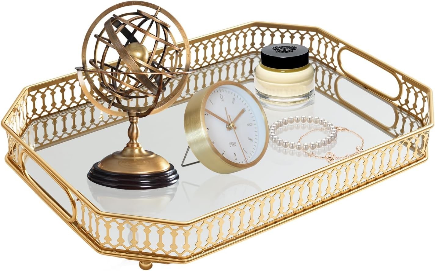 Large Size Gold Durable Decorative Organizer - Scratch-Resistant
