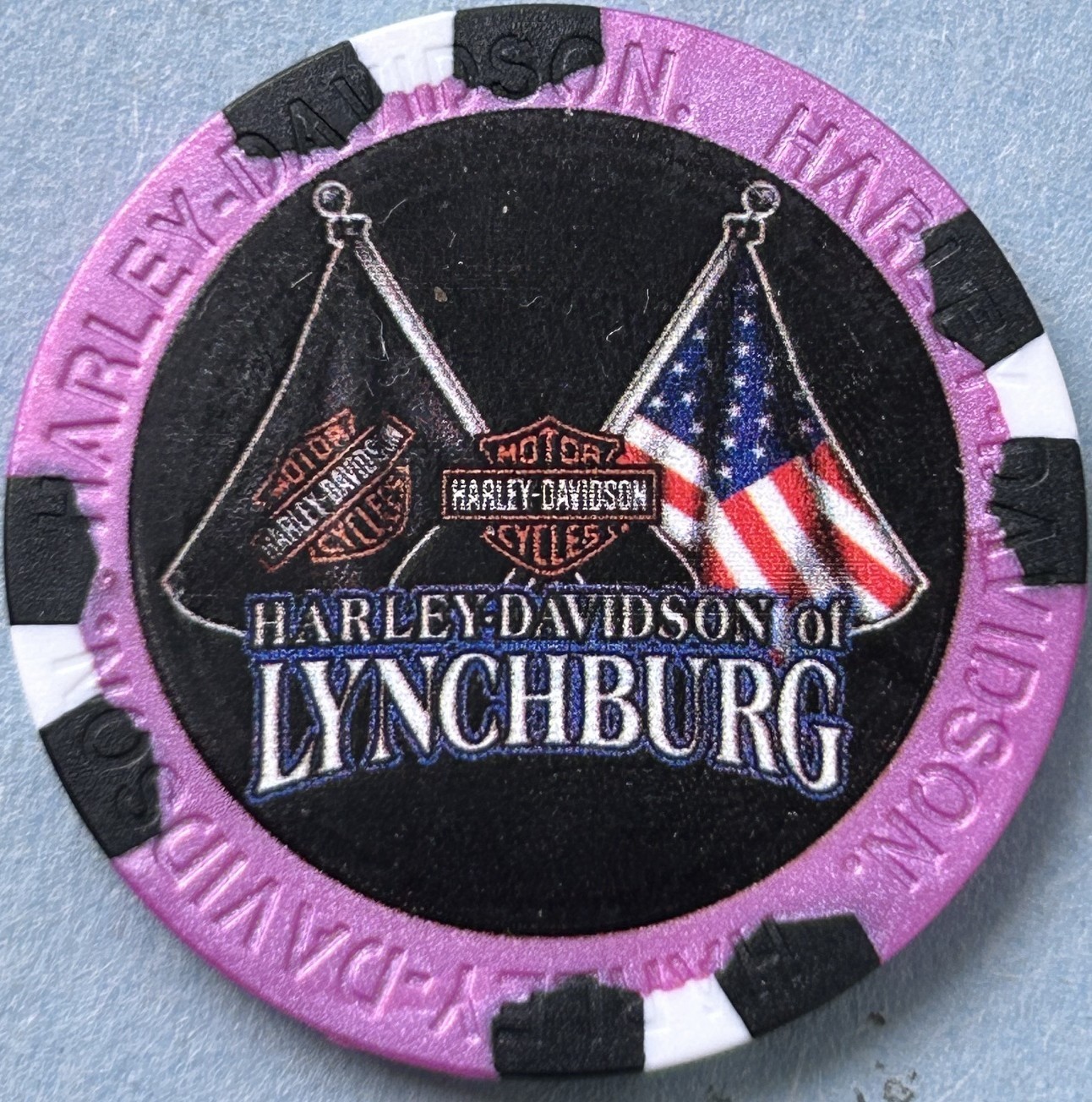 Harley Davidson Wide Print Poker Chip from HD of Lynchburg in Lynchburg Virginia