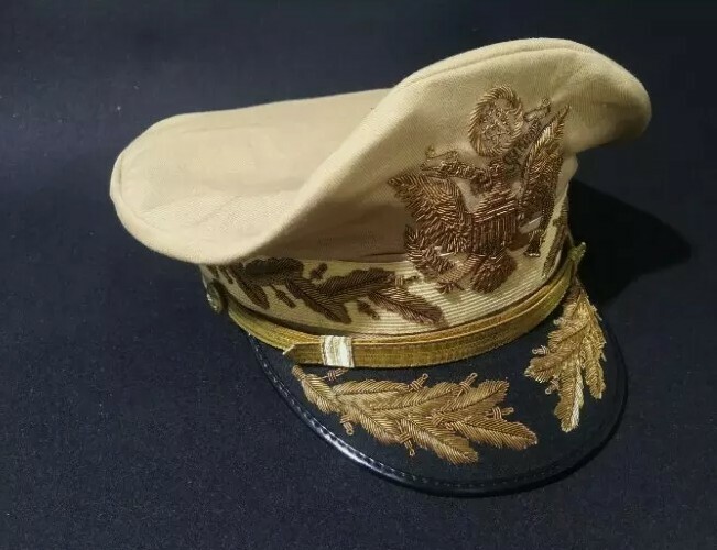 USA ARMY GENERAL DOUGLAS MACARTHUR AUTHENTIC UNIFORM NEW KHAKI HAT