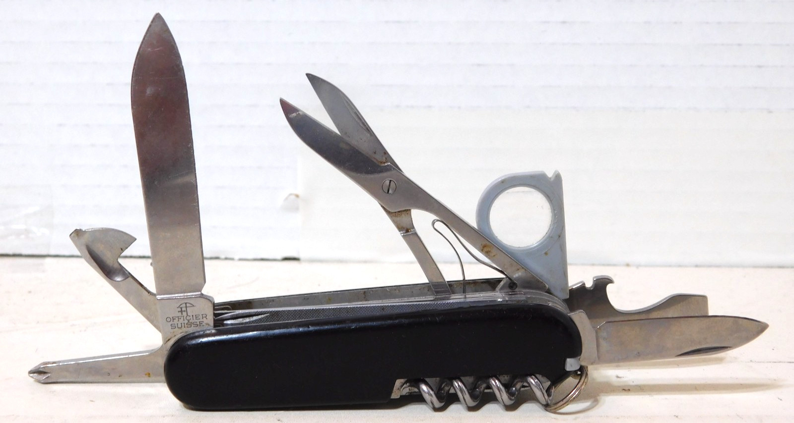 Vtg 1976-1982 Victorinox Hoffritz Champion C Swiss Army Knife Black Screw Scisso