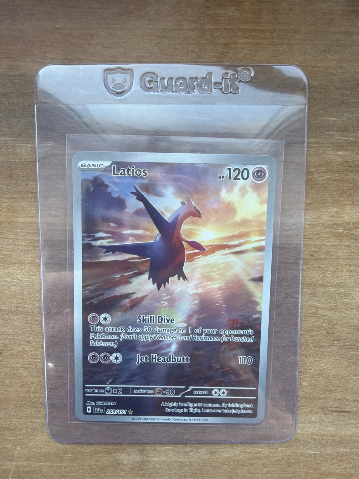Pokemon TCG SV Surging Sparks Latios 203/191 IR Full Art Holo