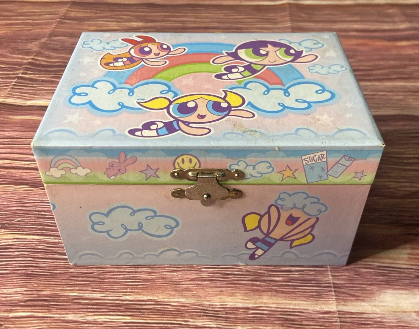 Vintage 2001 The Powerpuff Girls Jewelry Box Music Box Working And Tested