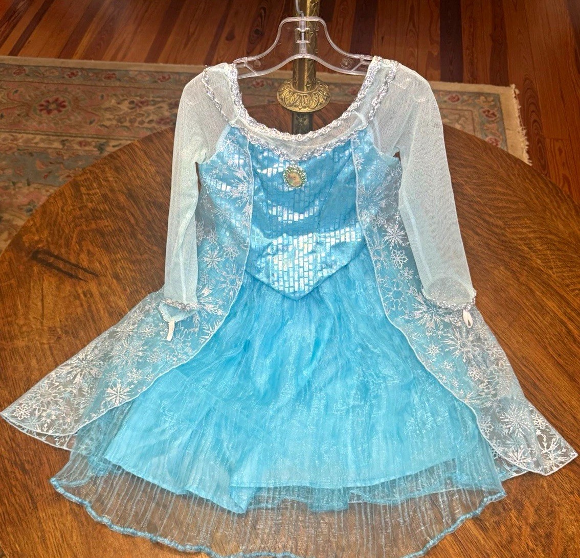 Disney ParksAuthentic Frozen Elsa Toddler Girl Costume Dress XS 4/5 Blue Silver