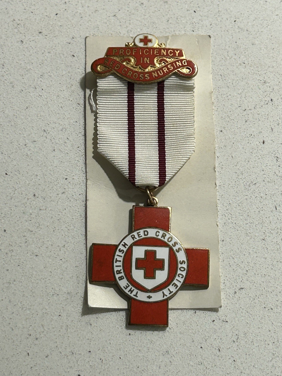 Vintage British Red Cross Society Proficiency in nursing Medal unnamed Vintage British Red Cross Society Proficiency in nursing Medal unnamed
