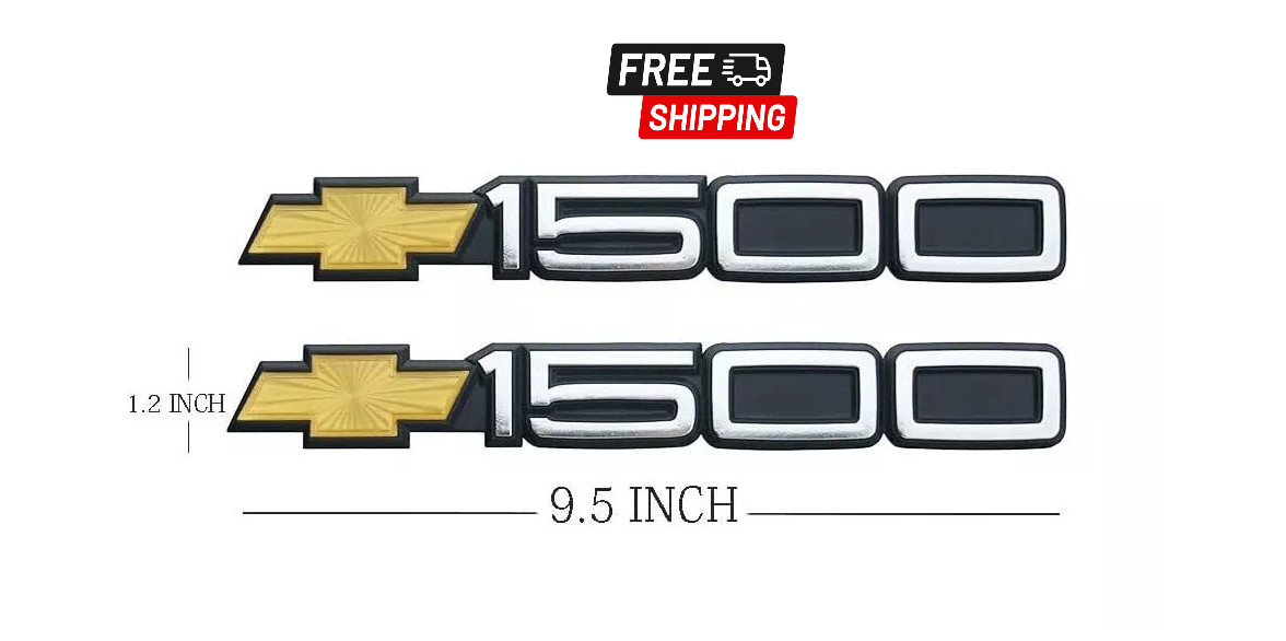 1989 Suburban Bowtie 1500 Door Emblems 3D Badge Decal Nameplate Replacement 2pc