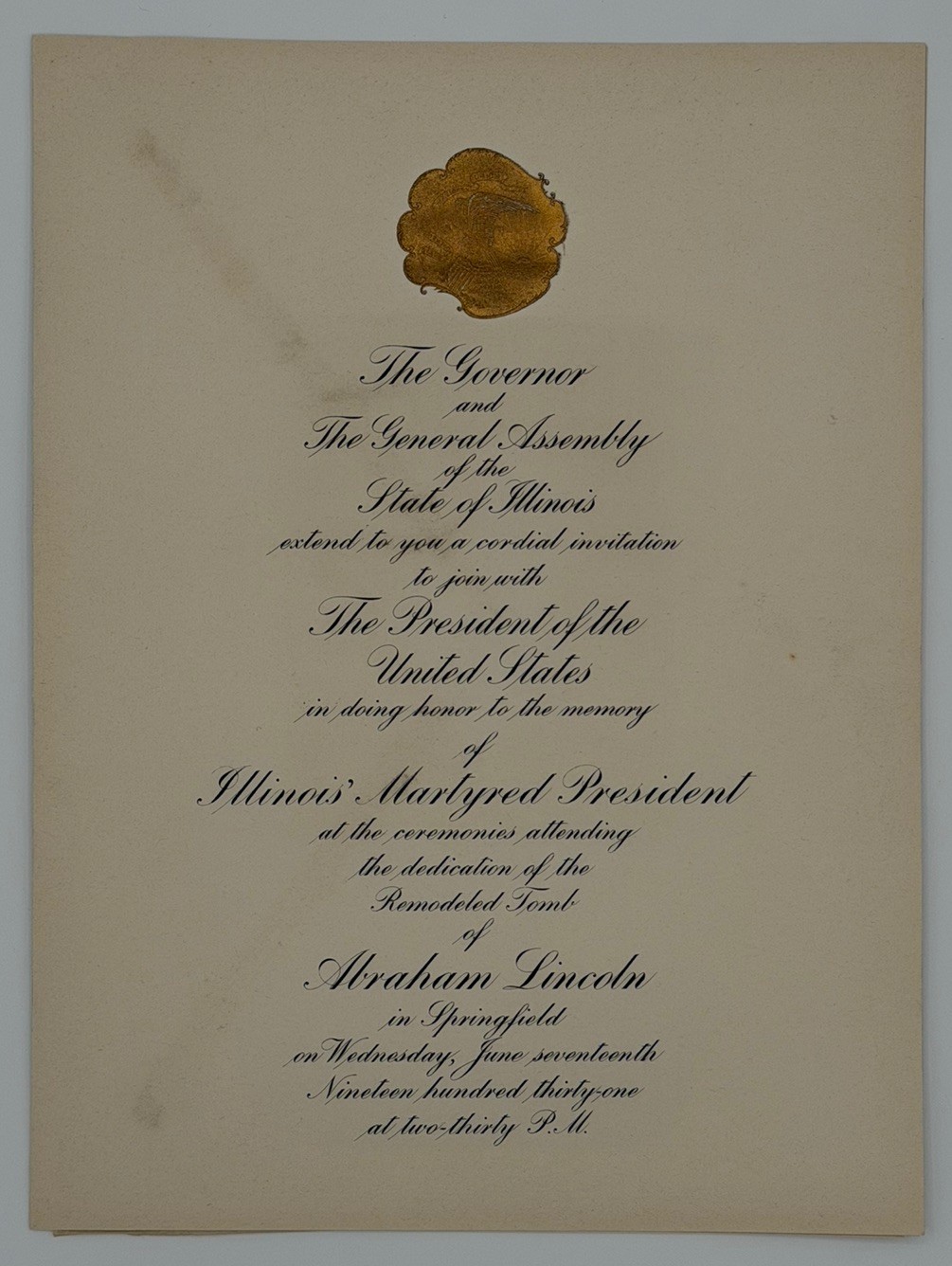Herbert Hoover at Abraham Lincoln's Tomb Dedication 1931 - two STEEL Engravings