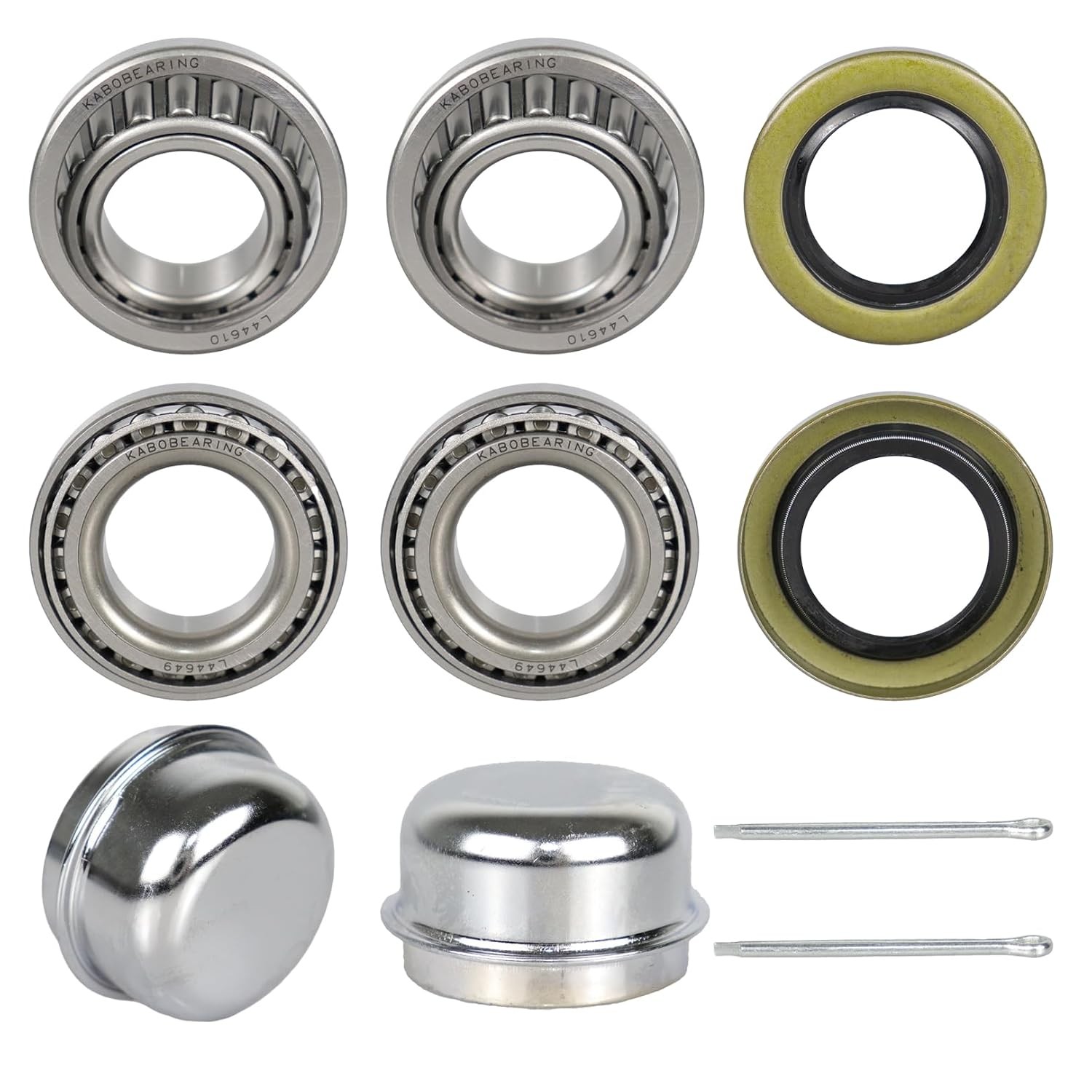 2 Set Fits for 1-1/16\'\' inch Axles Trailer Wheel Hub Bearings,L44649 L44610 Bear
