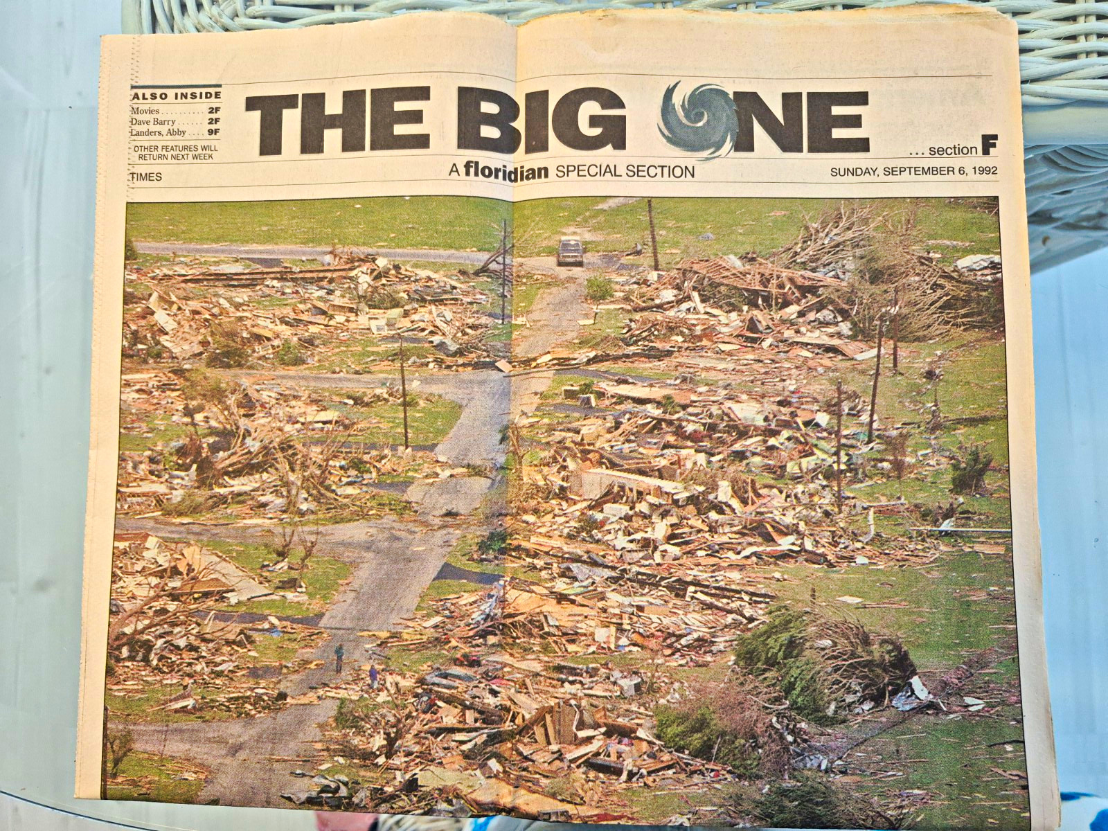 Hurricane Andrew Newspaper