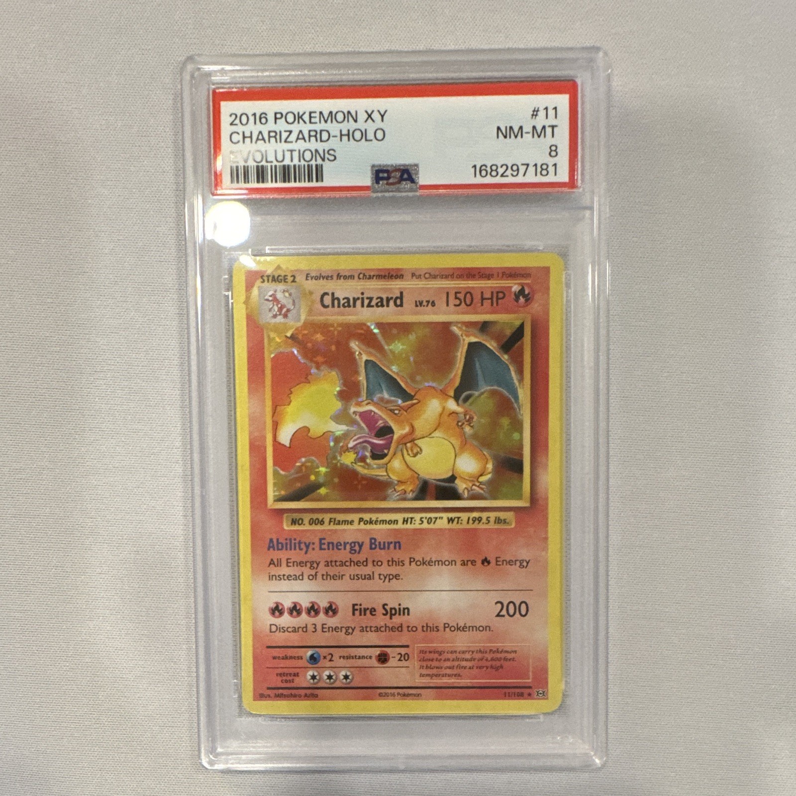 Pokémon 2016 Charizard 11/108 Holo English Evolutions