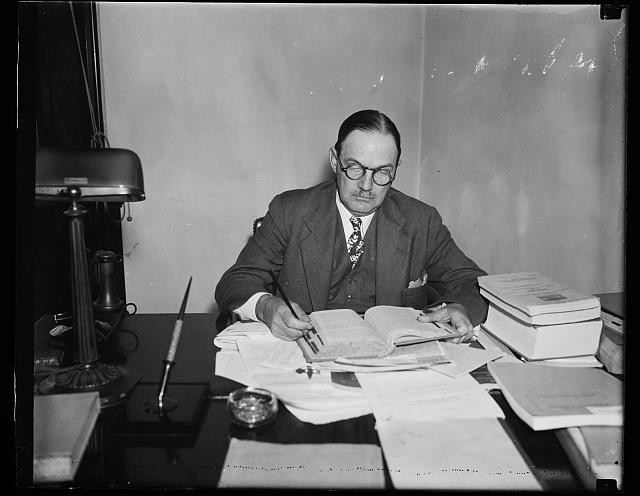 Washington D.C. Lovell H. Parker 1930s Office Desk Chief of Staff Taxes
