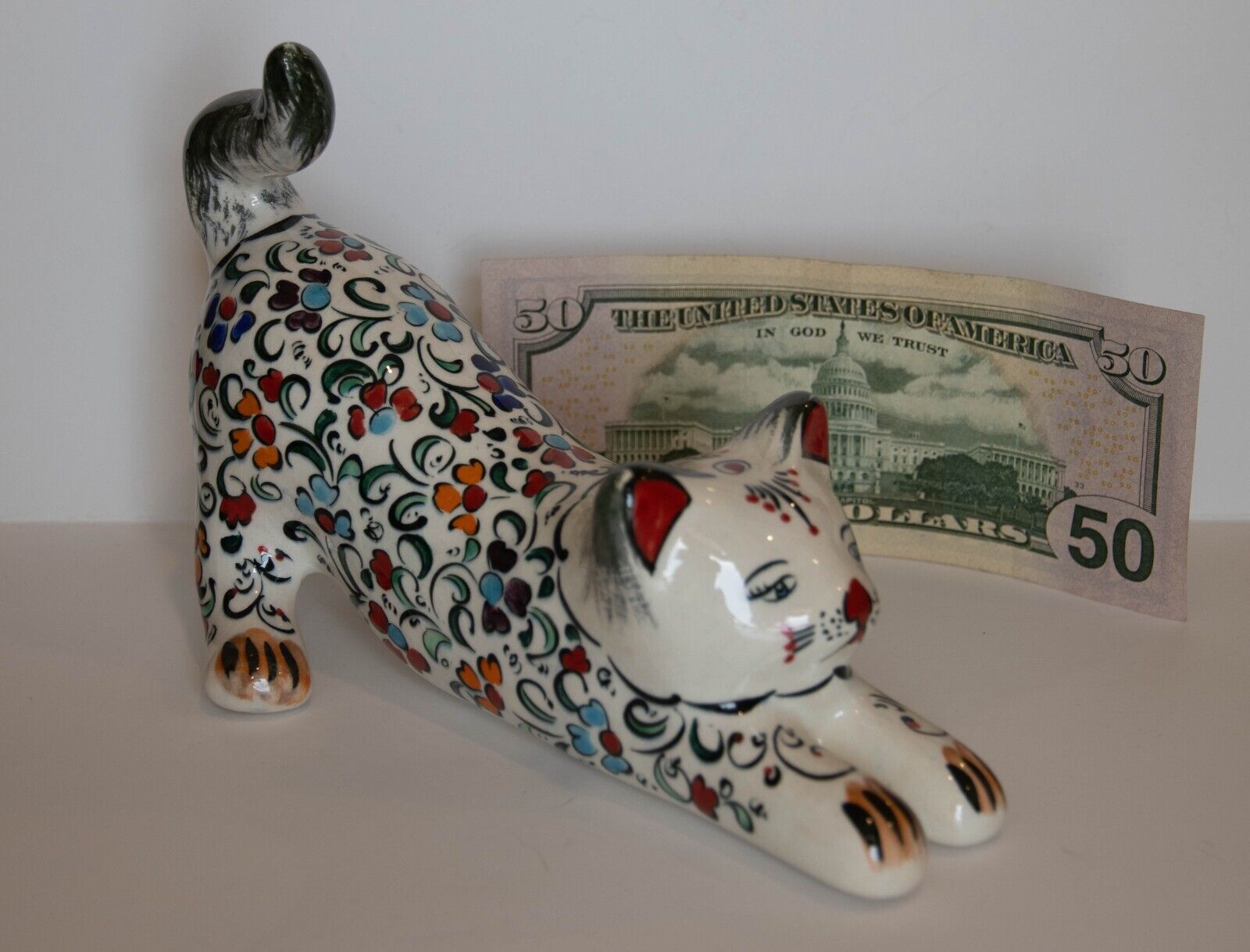 Vintage Porcelain Cat Figure. Mint  Condition