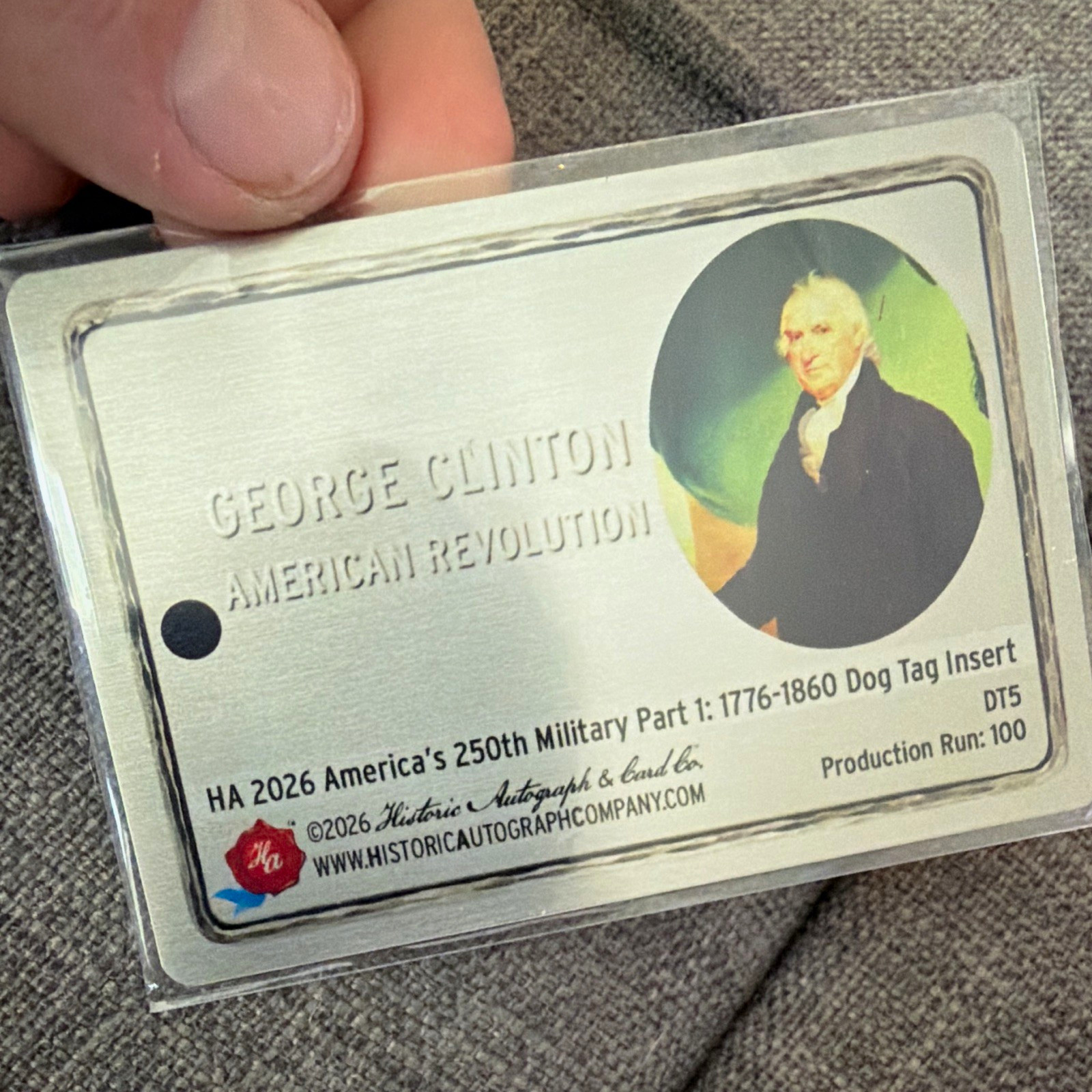 2026 Historic Autographs America’s 250th 2-Card FULL METAL Lot /100 Twain Clinto