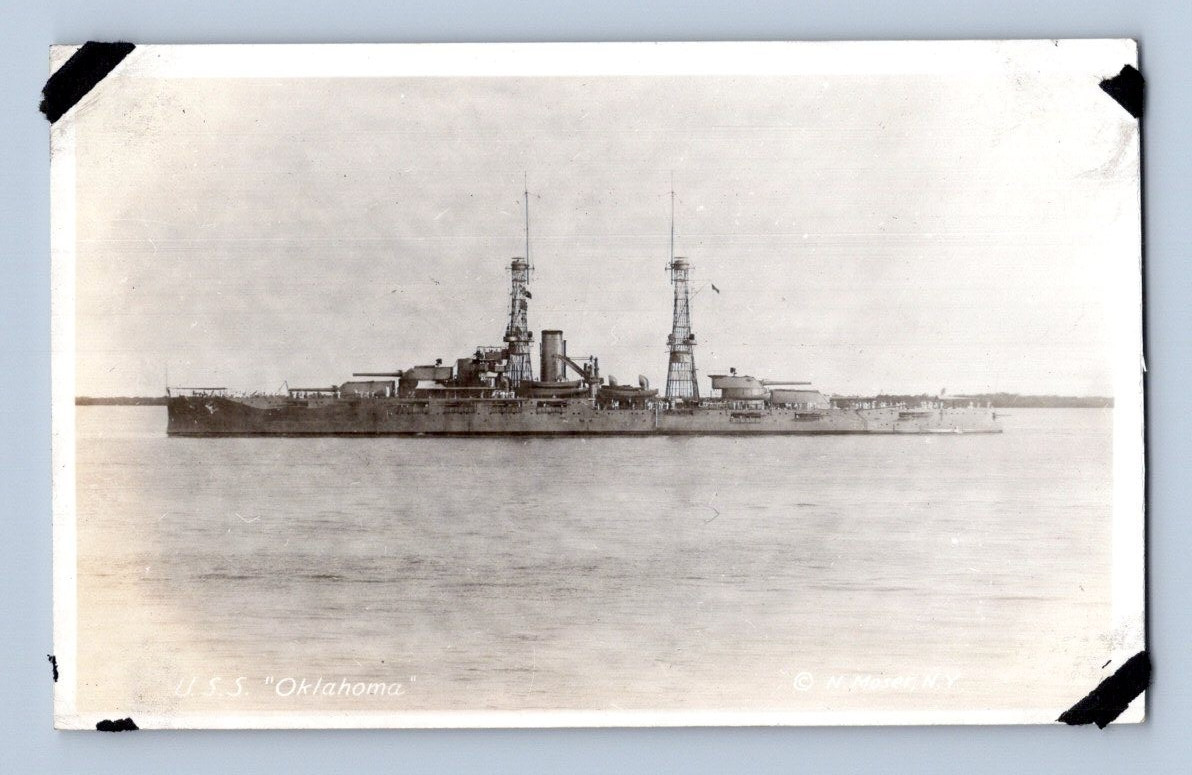 RPPC 1918. WWI USS OKLAHOMA POSTCARD A2