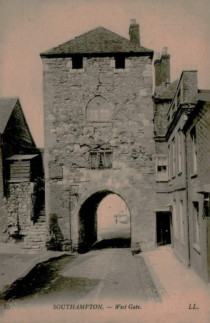 Antique Southampton England Postcard West Gate LL Series c1910s