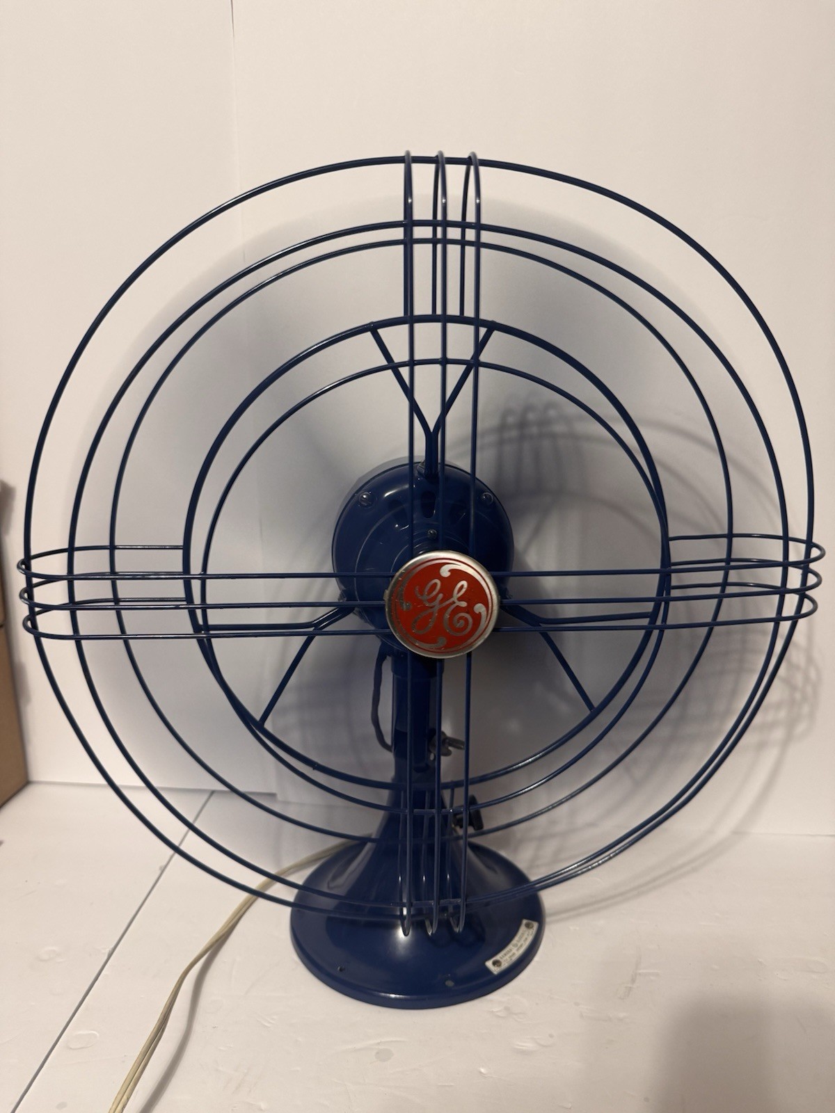 Vintage General Electric (GE) Vortalex Fan 110/120V CY60 Working Restored Blue