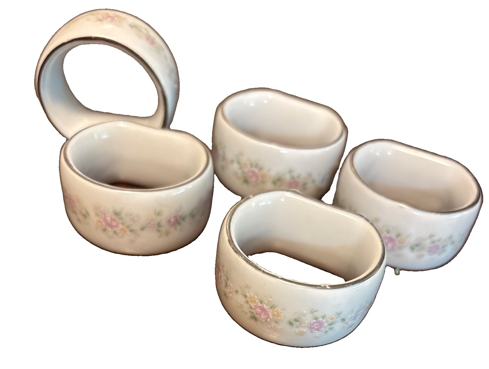 5 Theodore Haviland Limoges Napkin Ring Set