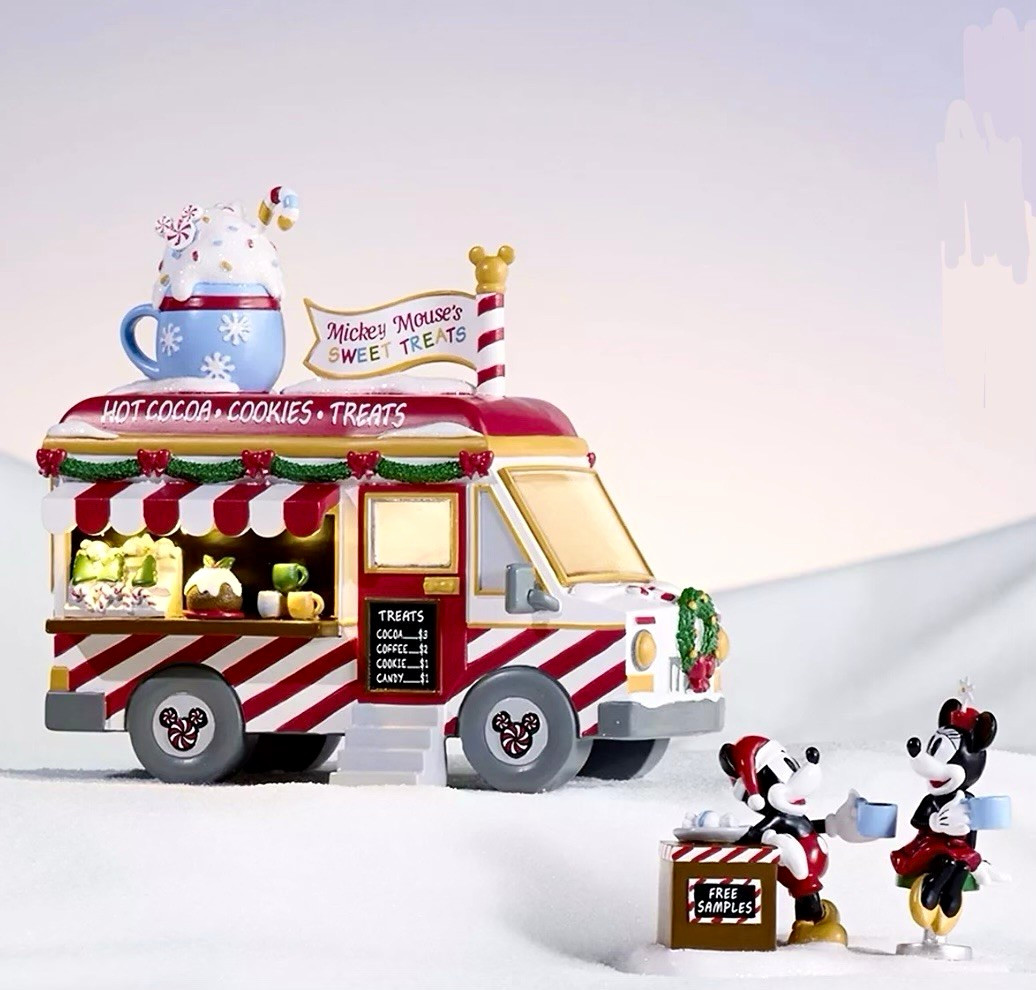 Disney Mickey & Minnie Holiday Village Sweet Treats Hot Cocoa Food Truck