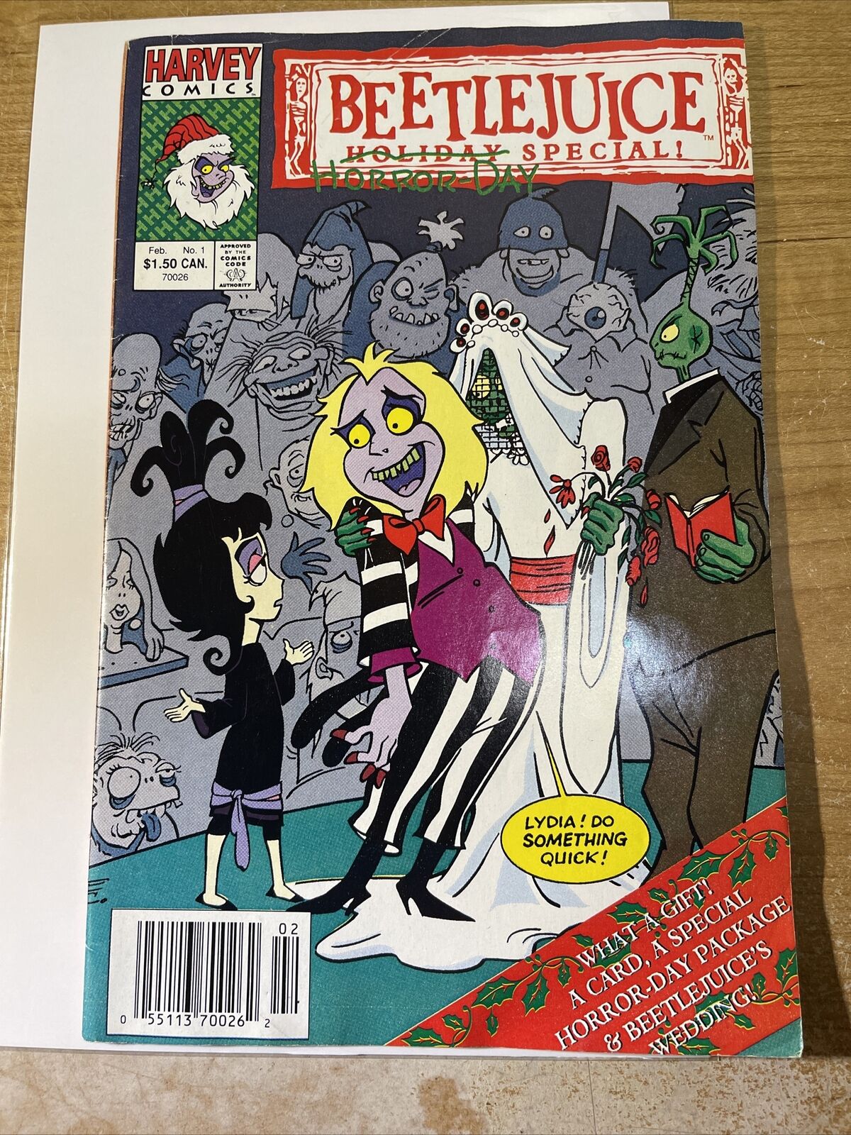 Beetlejuice Holiday Special #1 Comic Harvey 1992 Horror Day Animated Series RARE
