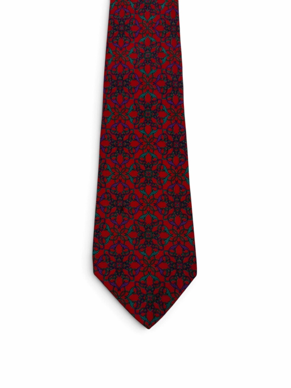 Valentino Red Floral Patterned Silk Necktie