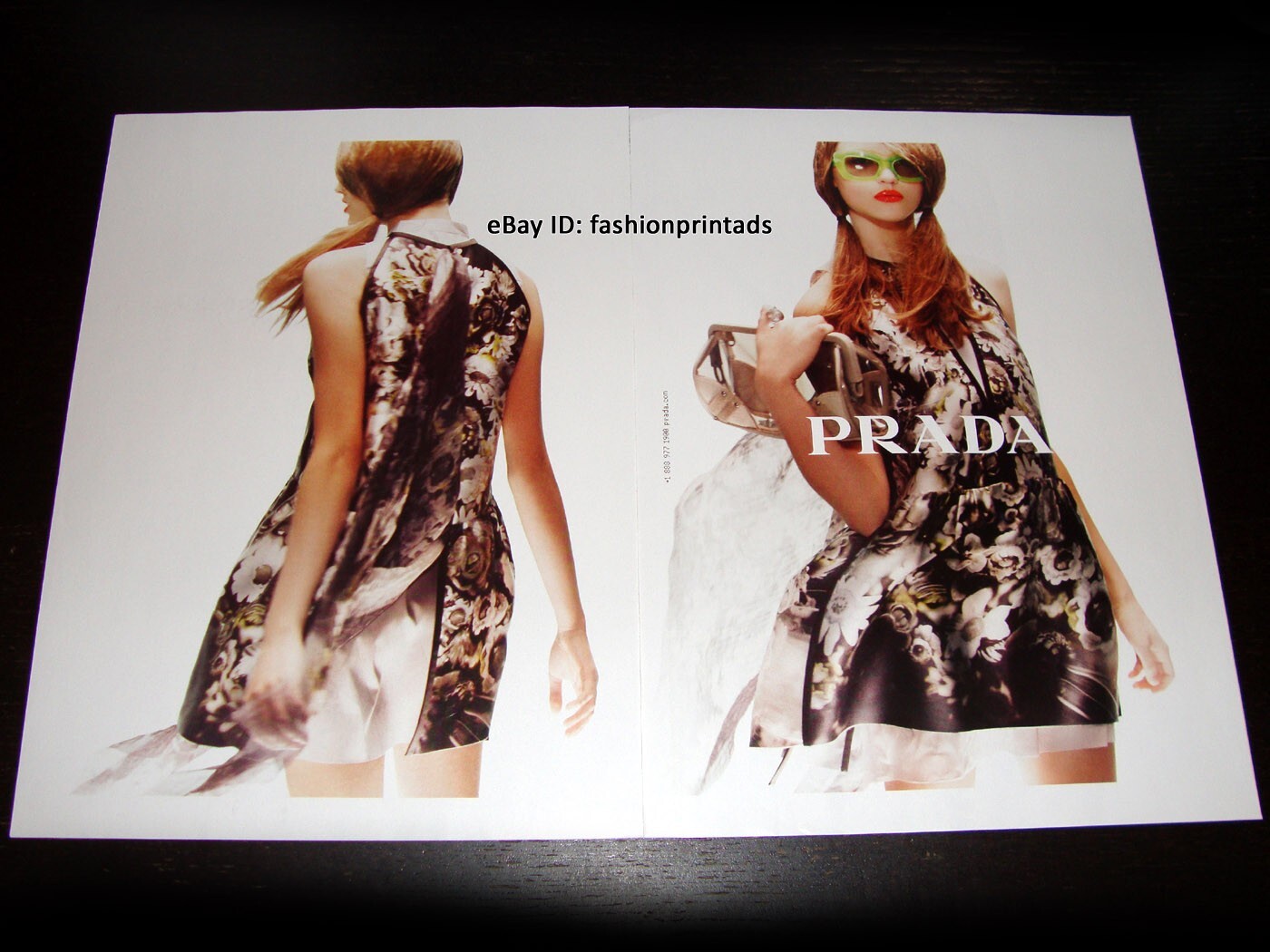 PRADA 2-Page PRINT AD Spring 2010 RASA ZUKAUSKAITE Steven Meisel