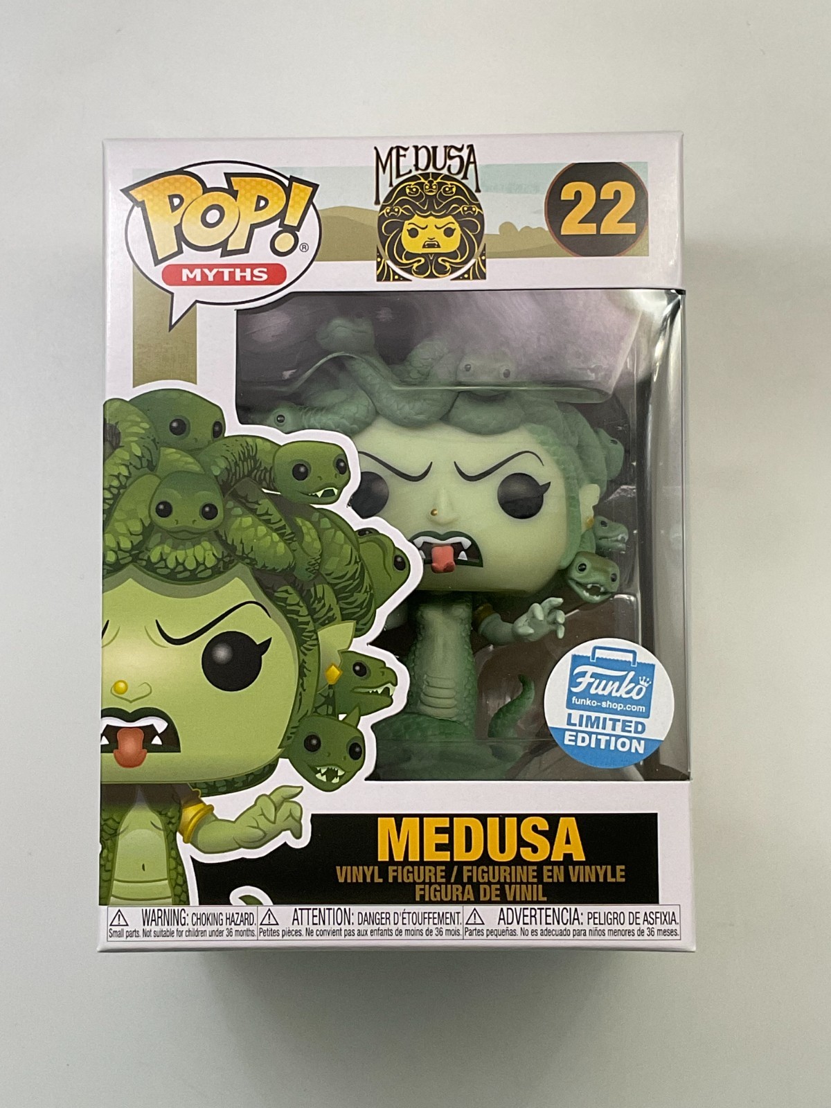 Funko Pop Myths: Medusa #22 Funko Shop LE Vinyl Figure +Protector C3