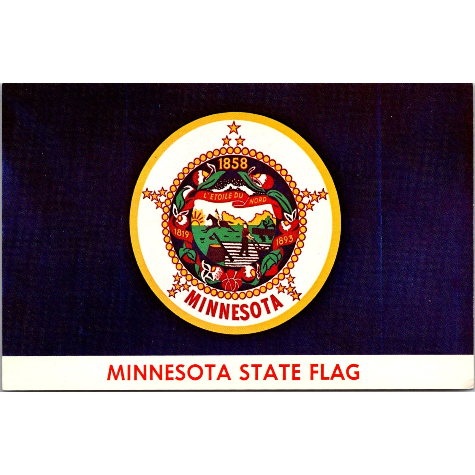 Minnesota State Flag Adopted By The Legislature Of 1893 Vintage Postcard SPV19