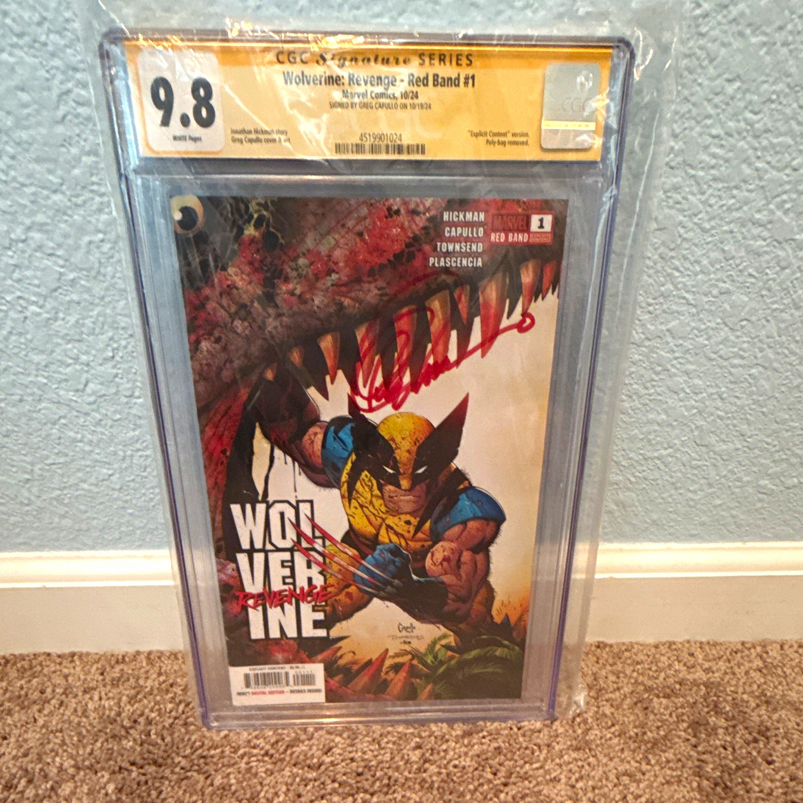 Marvel Wolverine: Revenge Red Band #1 (2024) CGC SS 9.8 Signed Greg Capullo