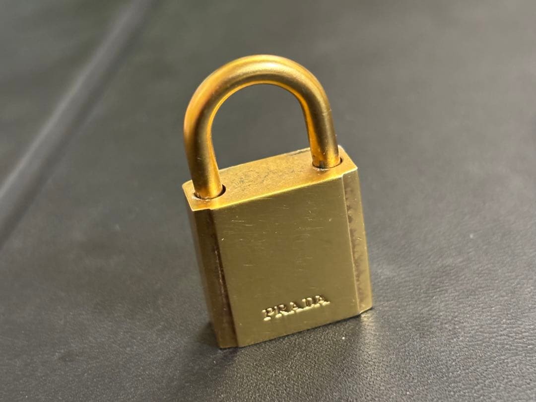 PRADA Outdoor Padlock Gold Color VHTF Designer Popular Products Item Original Li
