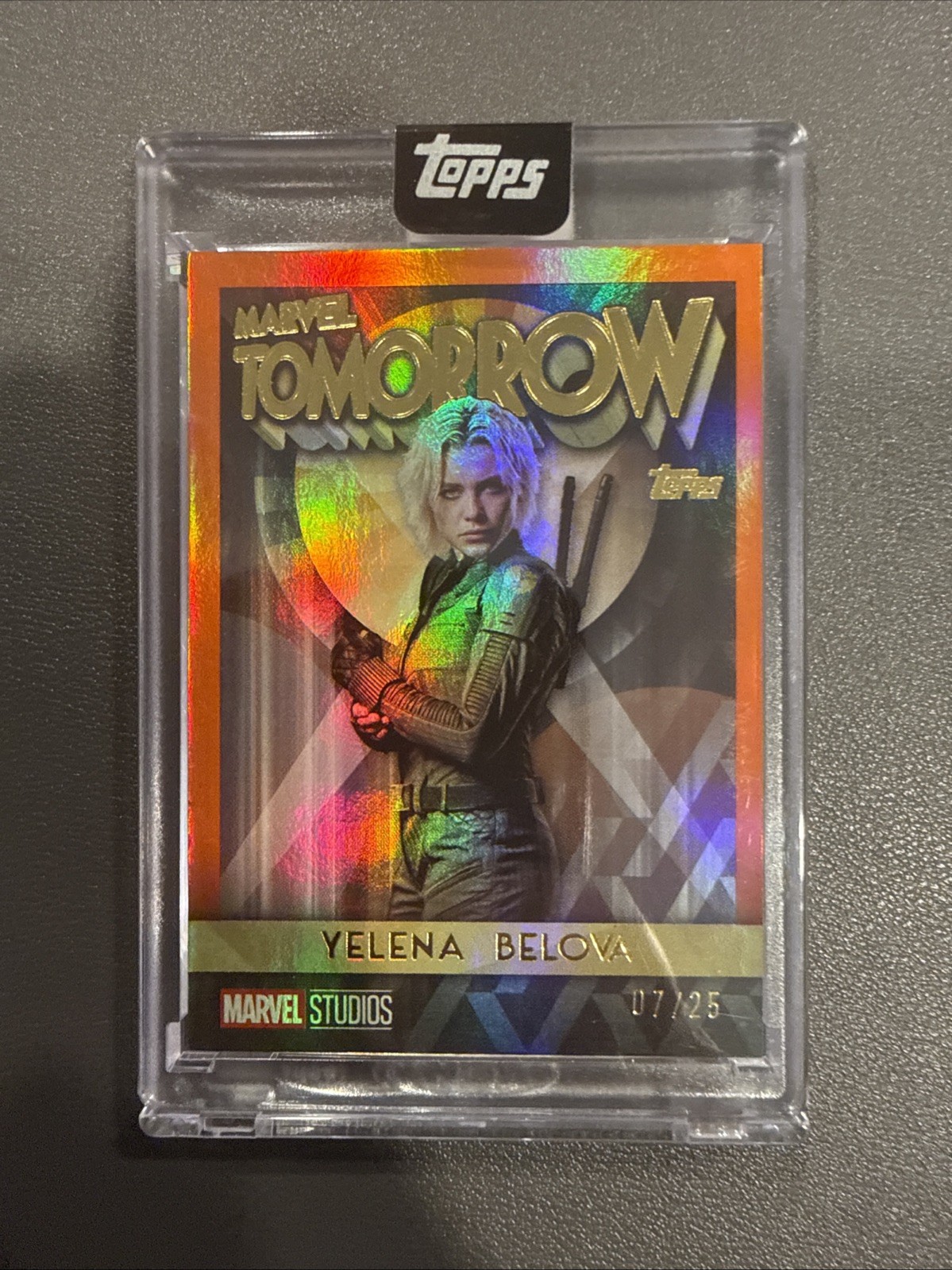 Yelena Belova 2025 Topps Marvel The Collector Tomorrow Orange /25