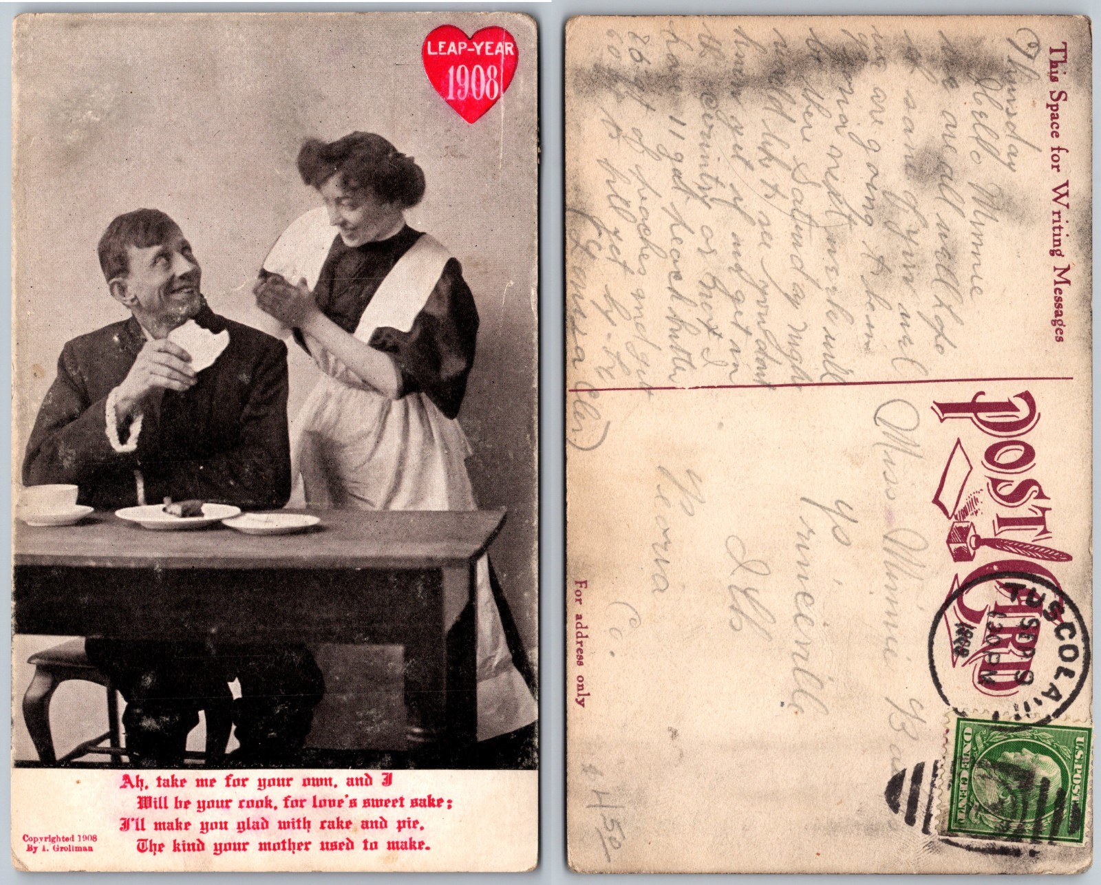 Leap Year Couple Postcard
