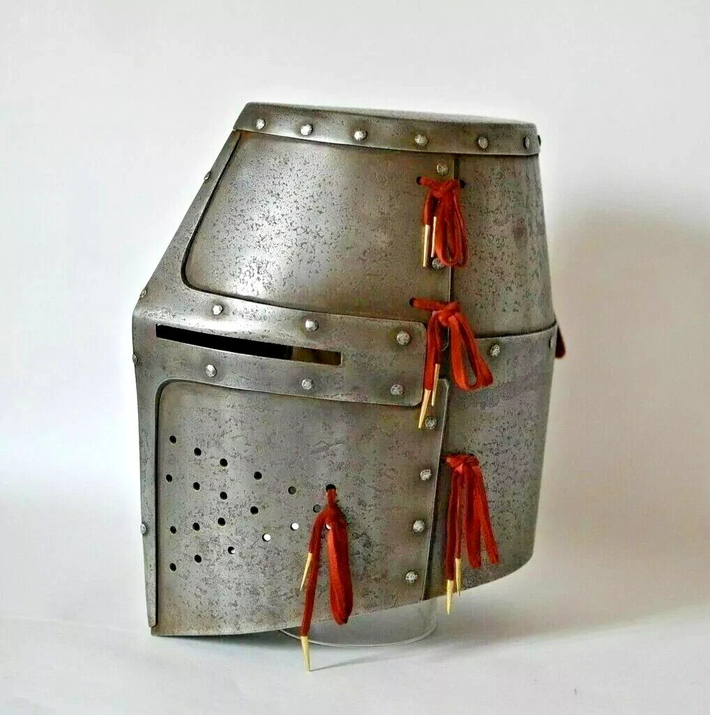 16GA Steel Medieval Dargen Great Combat Helmet Museum Knight .Helmet ReplicA