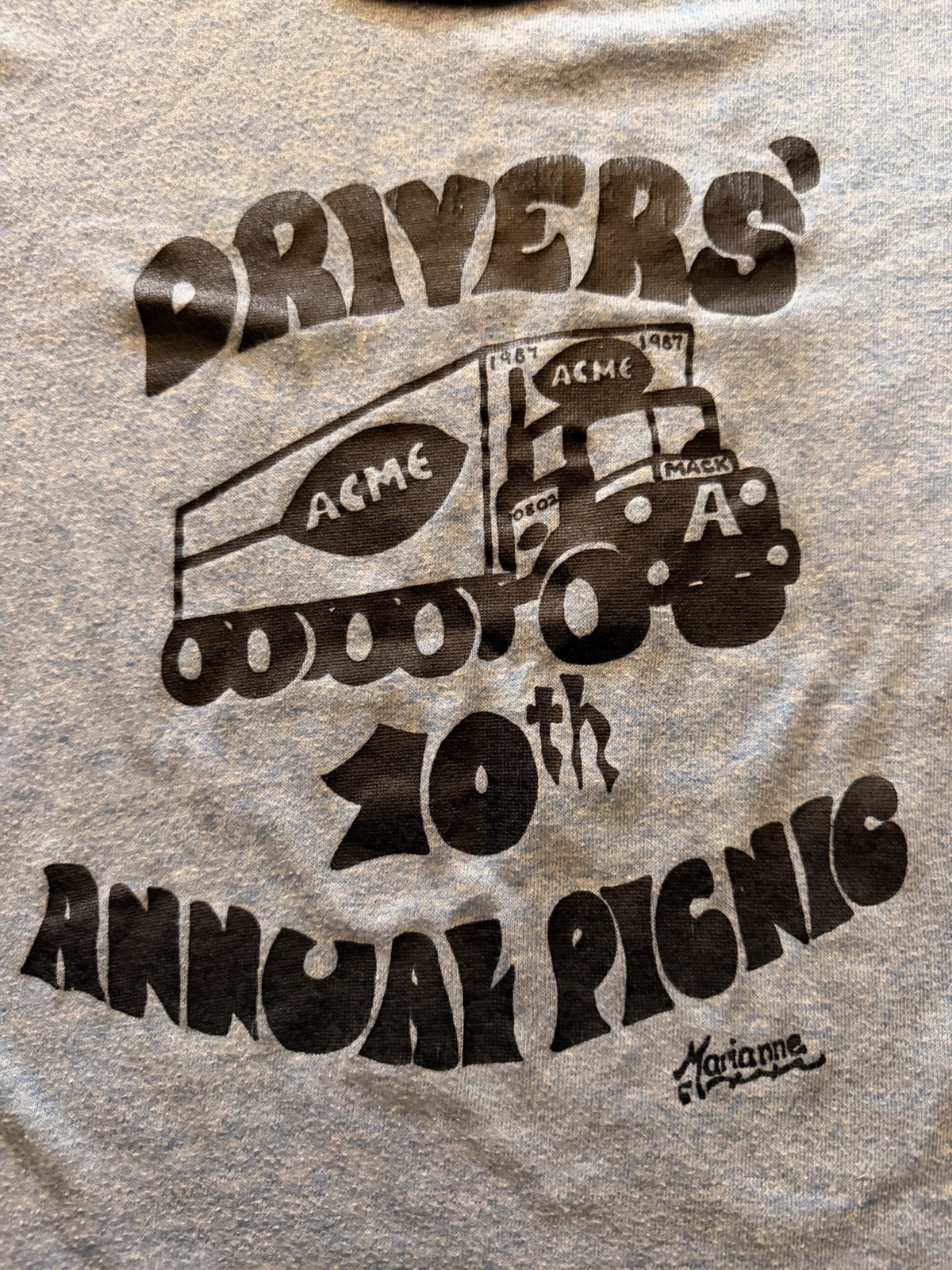 ACME Grocery Store - Vintage Ringer Shirt - 10th Anniversary Picnic 1987