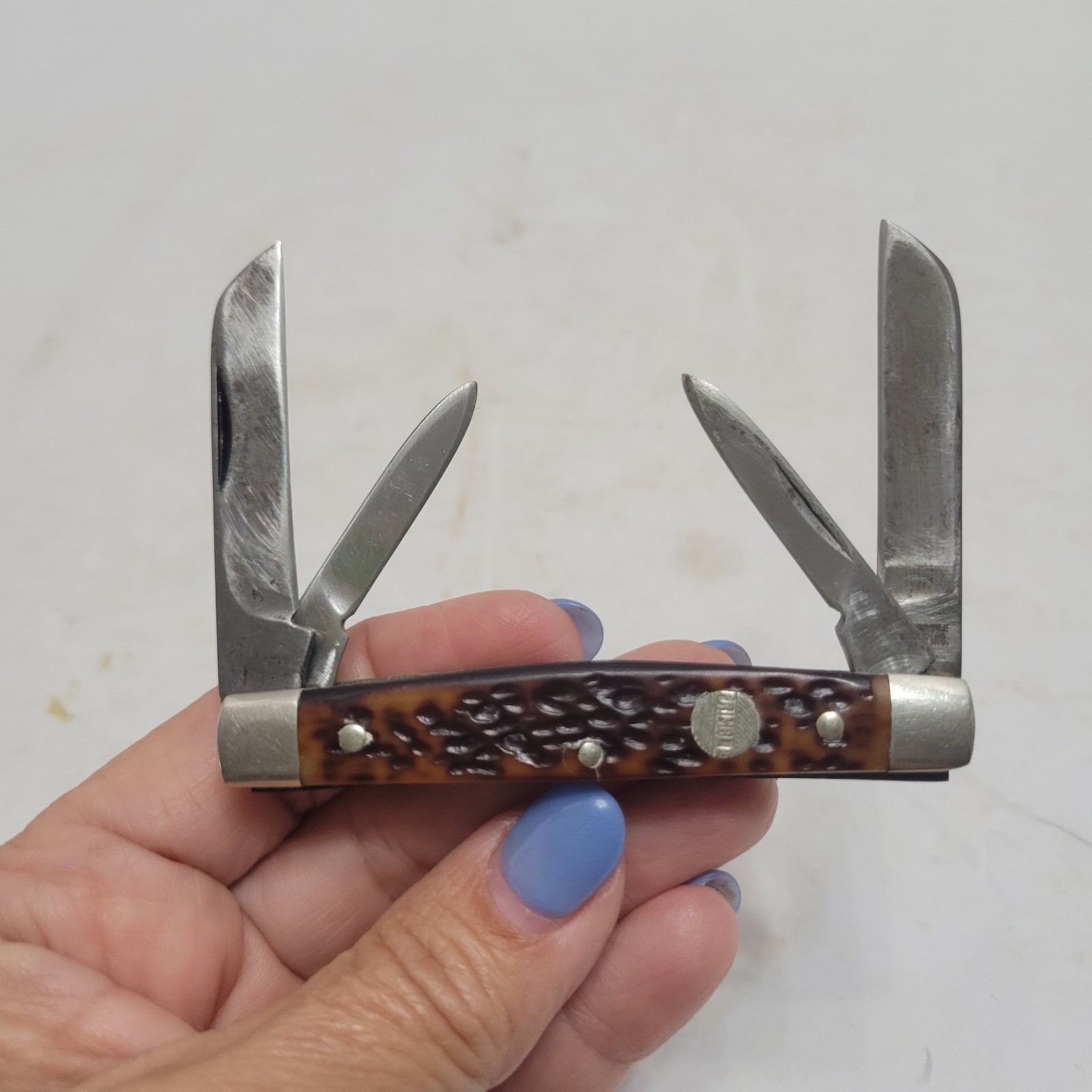 Vintage John Primble Belknap 5711 4 Blade 5 Star Pocket Knife 