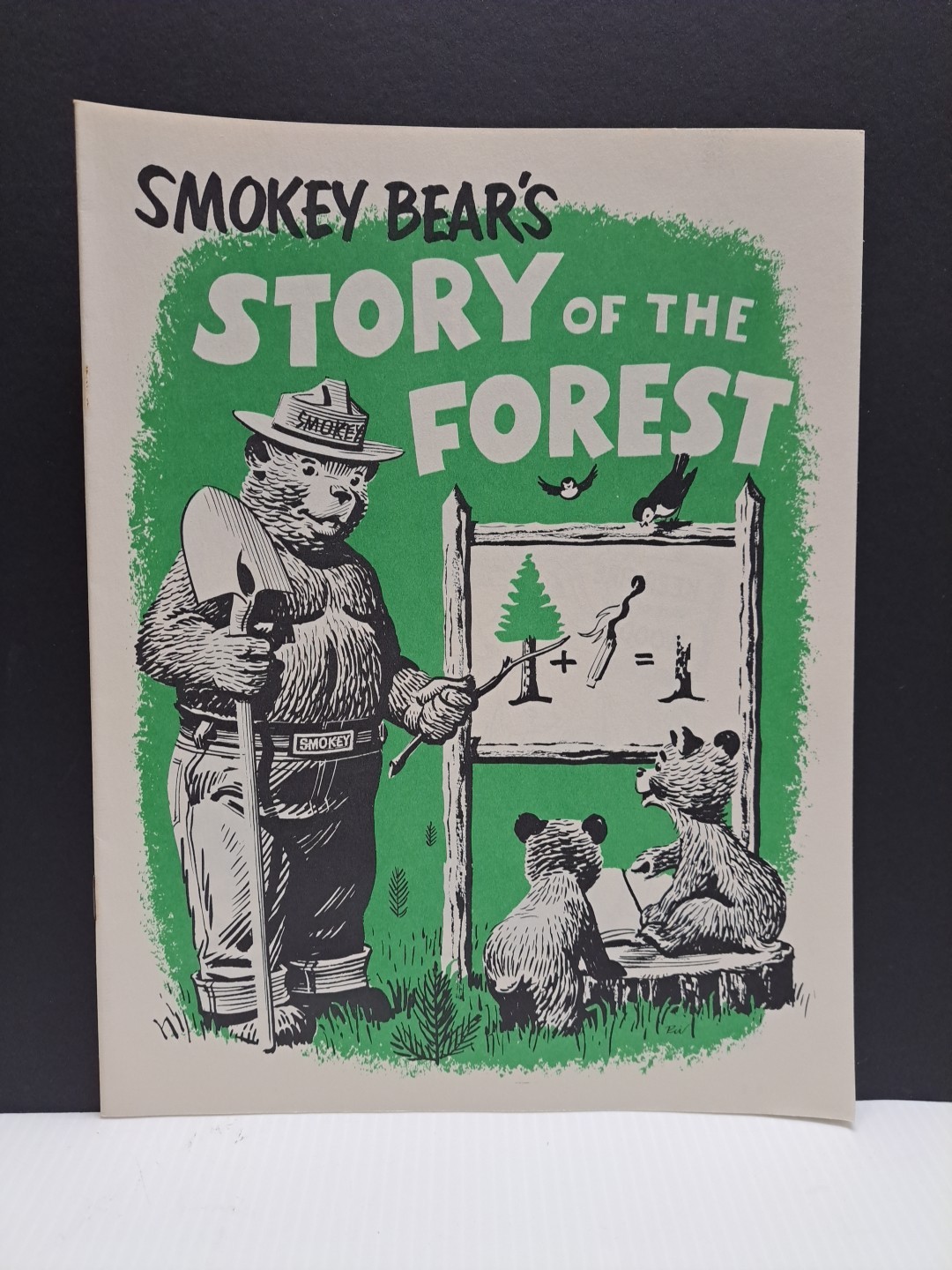 Vtg 1957 Smokey Bear's  STORY OF THE FOREST  Child's Activity Coloring Workbook 