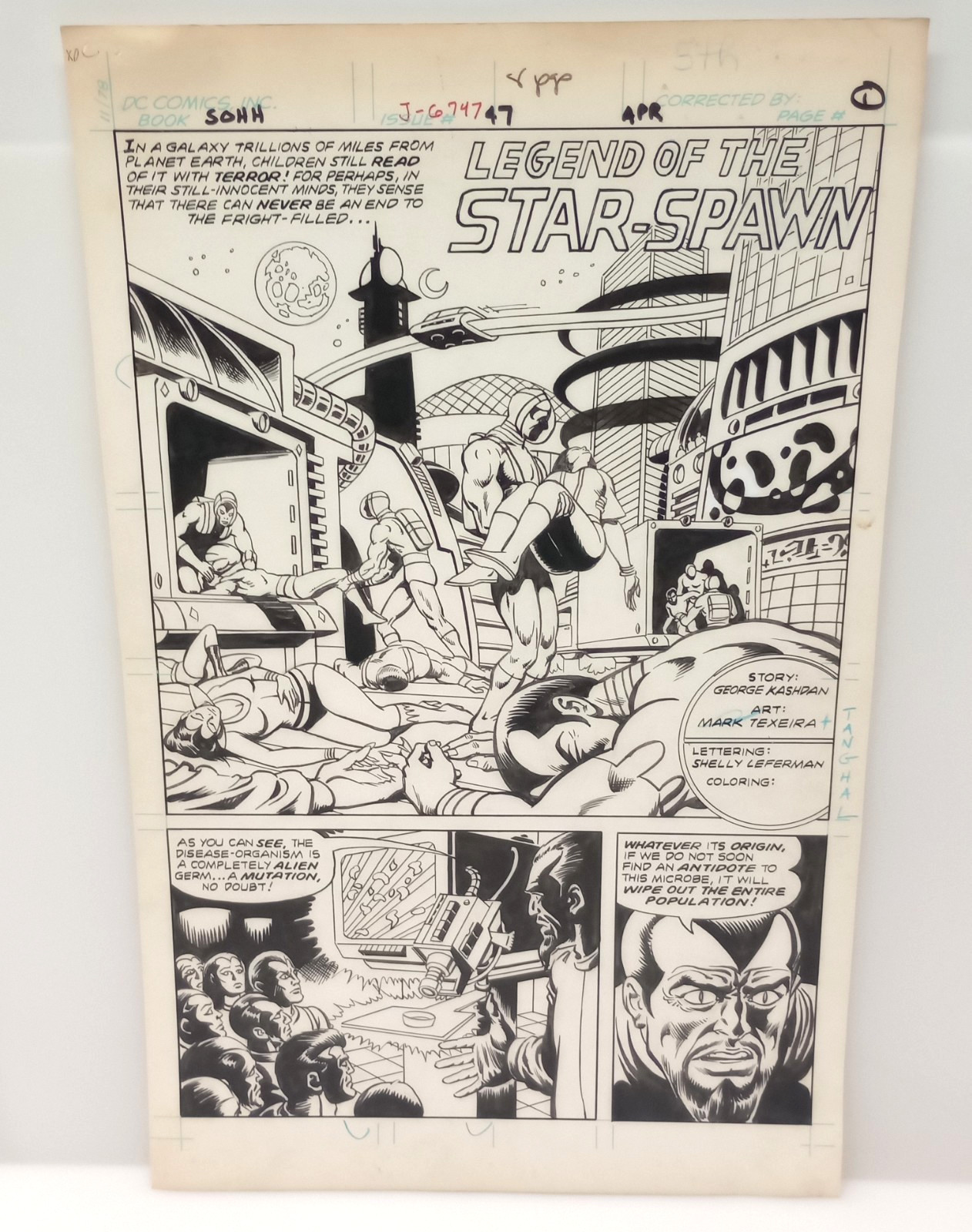 DC Comics Original Art MARK TEXEIRA Splash Mystery in Space Legend of Star Spawn