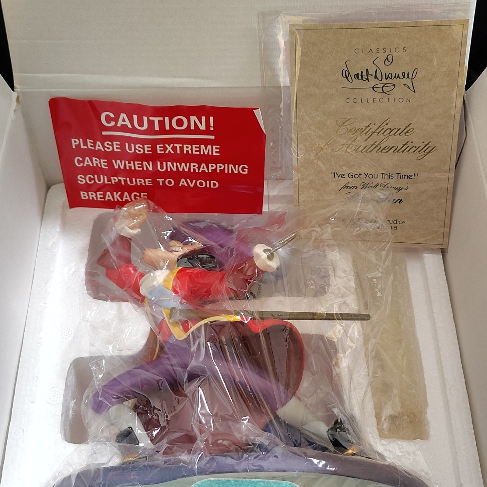 WDCC Peter Pan Captain Hook I\'ve Got You This Time Figurine Box COA Vintage
