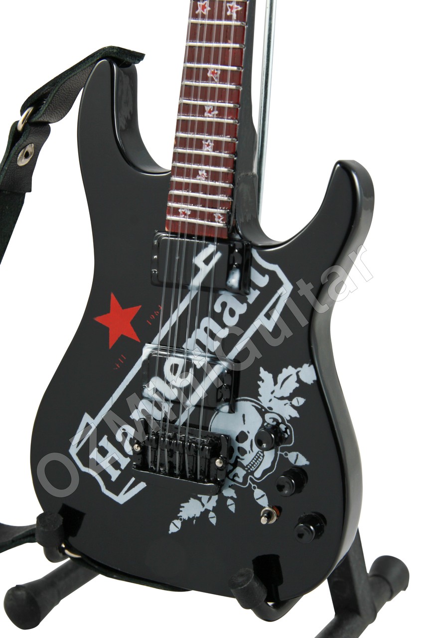 Miniature Guitar Slayer Jeff Hanneman & Strap