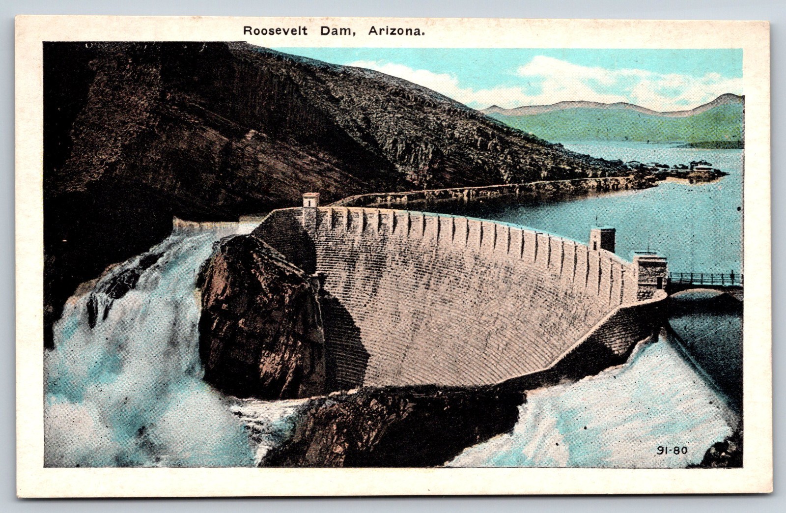 Vintage Postcard Roosevelt Dam Arizona