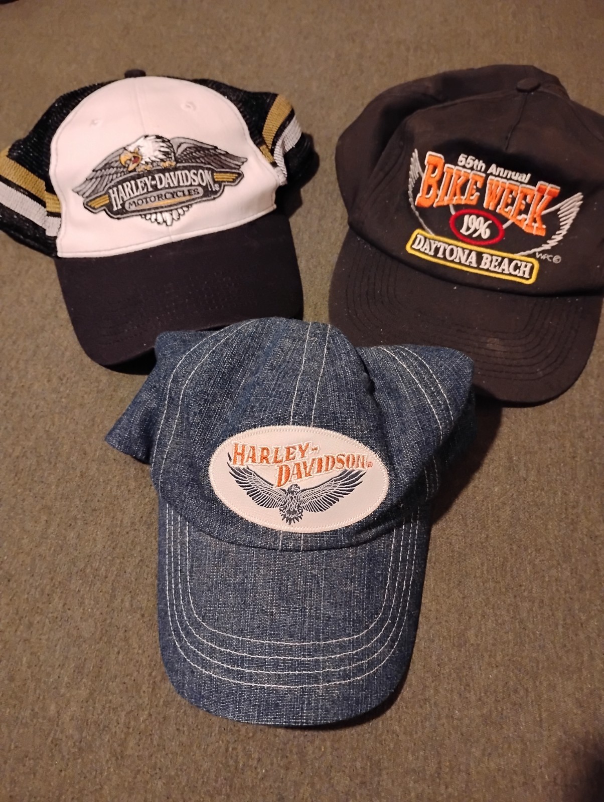 VTG Harley Davidson Daytona Beach Hat Lot
