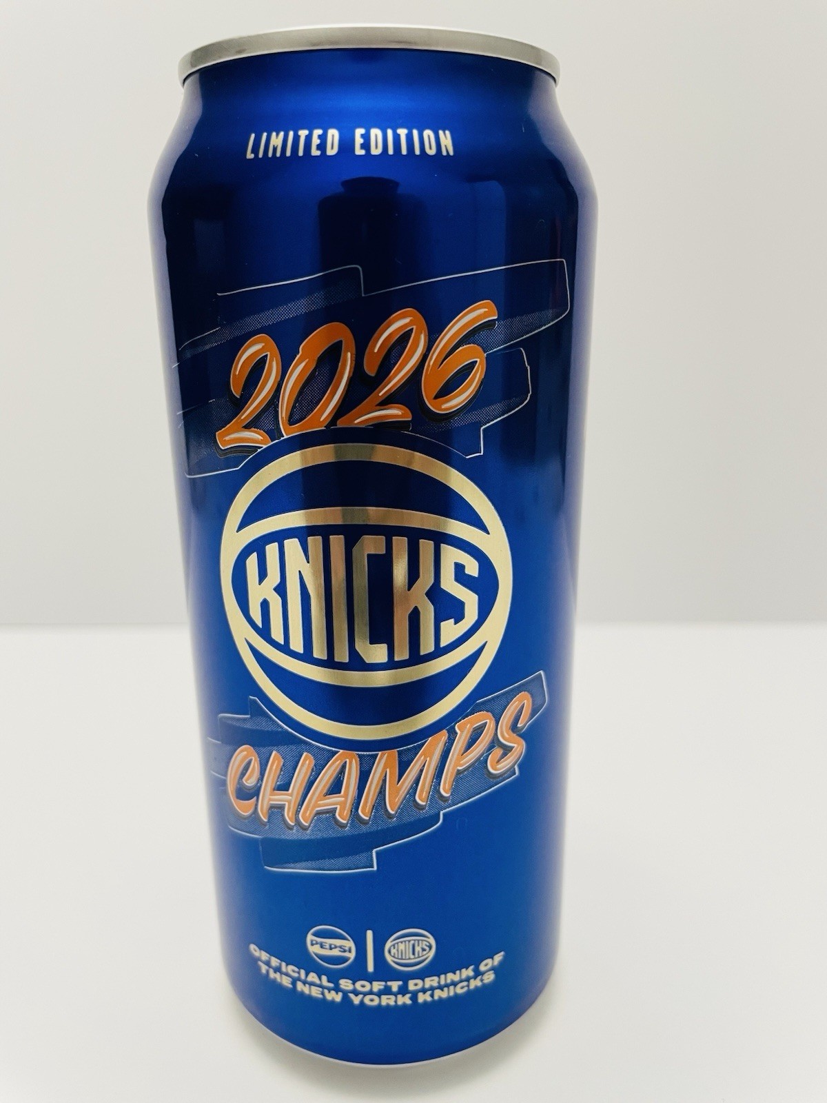 Pepsi Limited Edition New York Knicks 2026 Champs Soda  Can 16 FL Oz