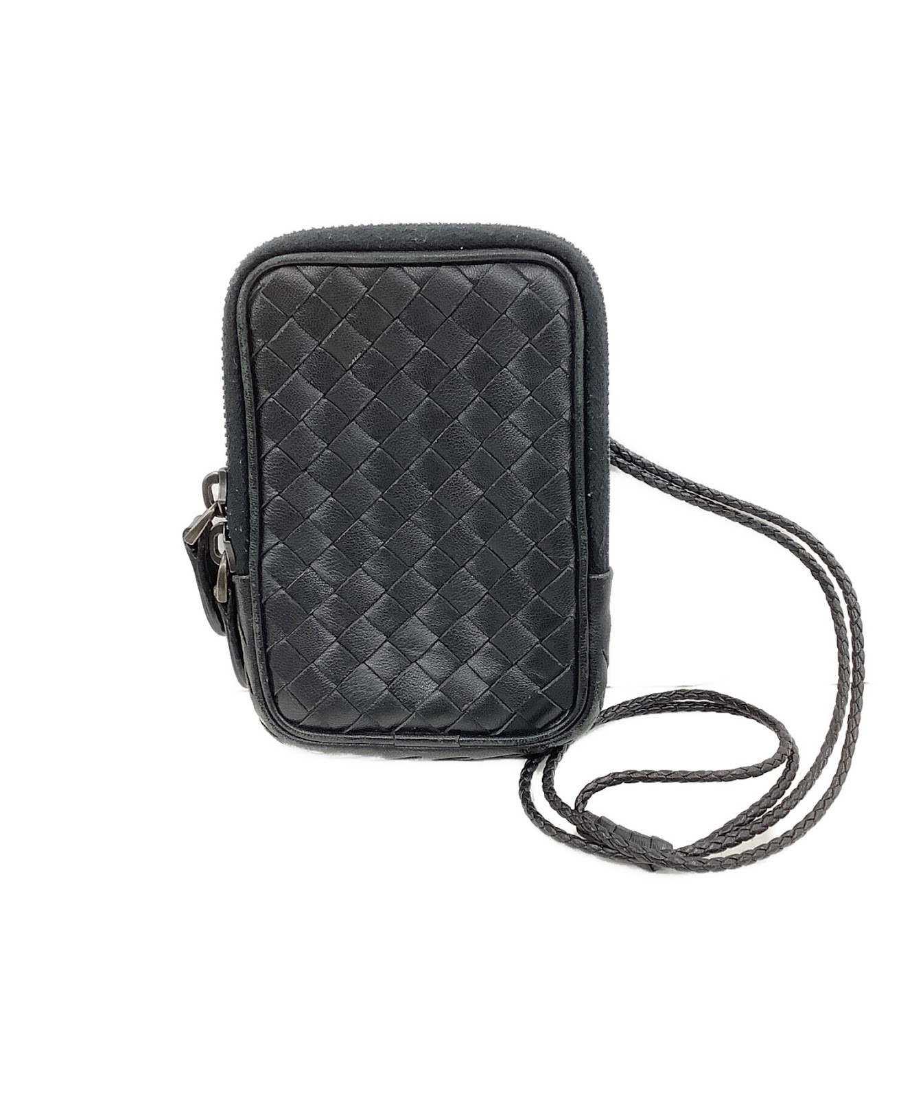 Authentic BOTTEGA VENETA Cigarette Case  Black Men/Women 110042 #2978