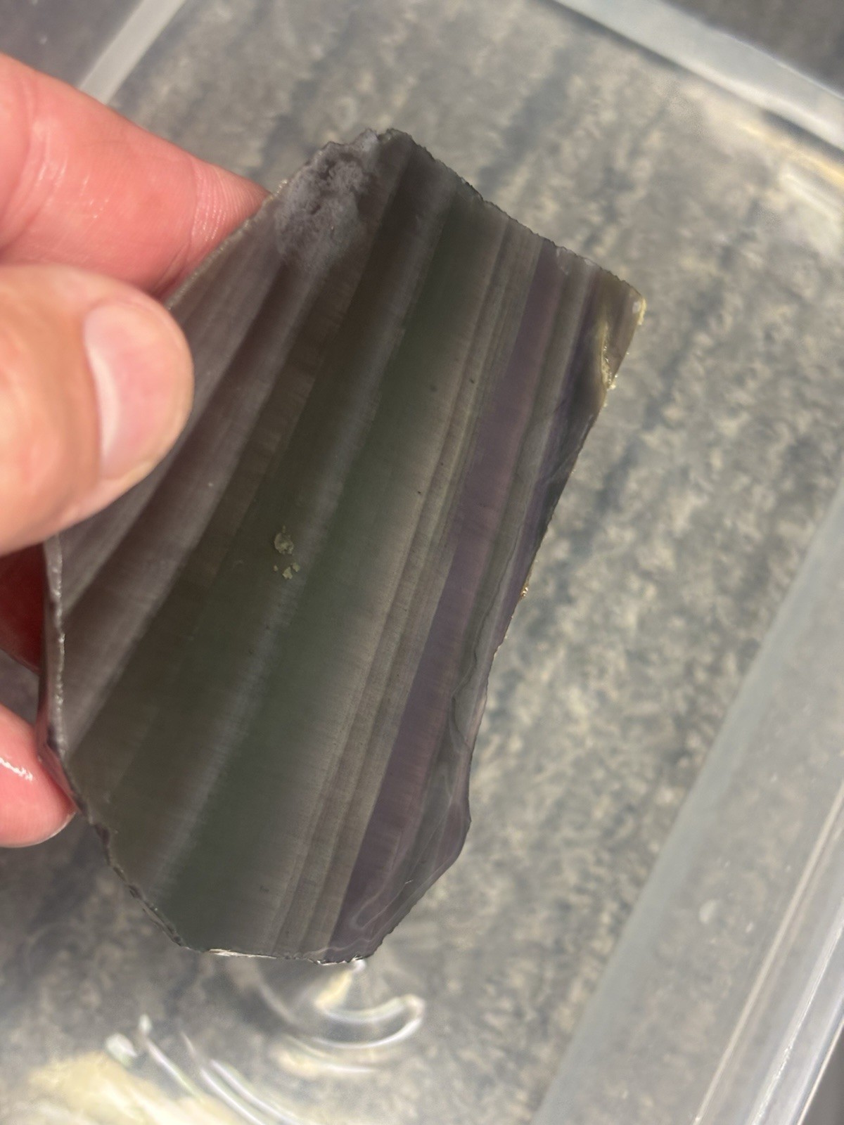 Rainbow Obsidian Slab For Flint Knapping 3 1/2 X 2 1/2 Nice Thick 1/4