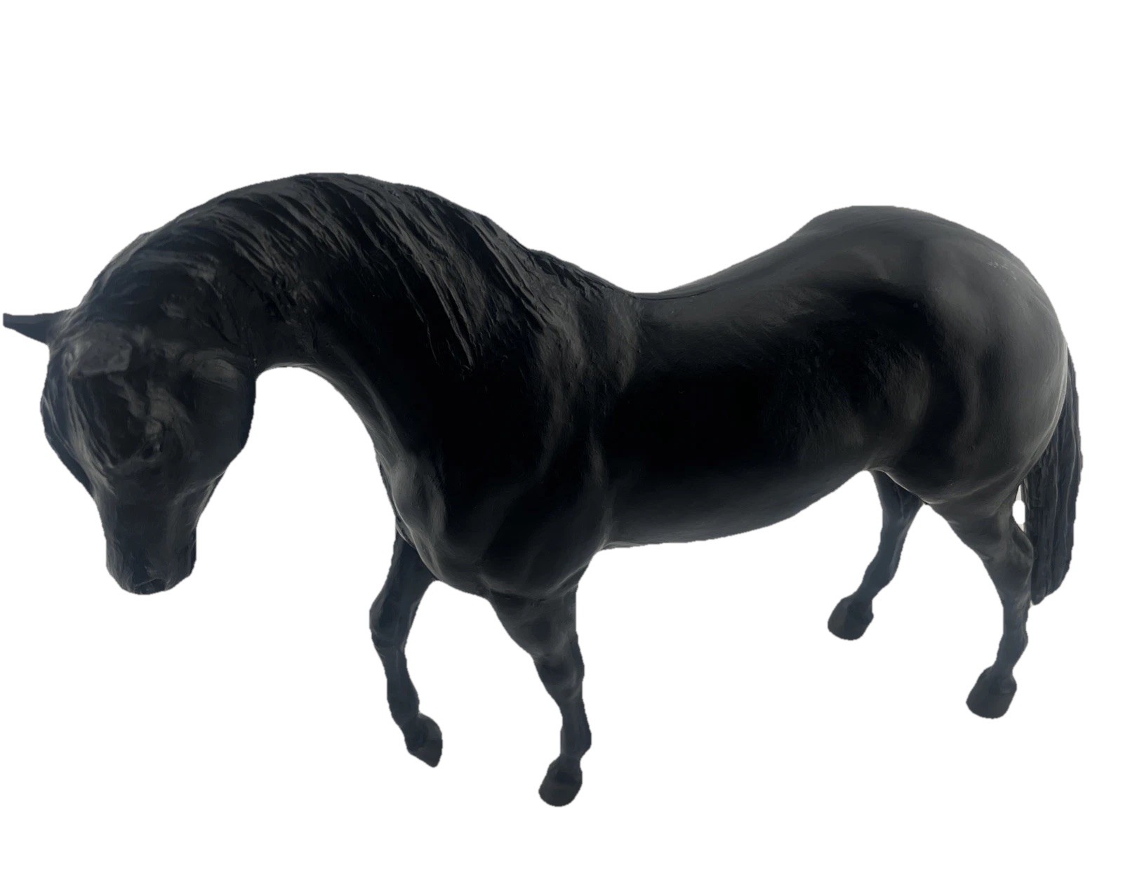 Vtg Breyer Molding Co Jet Black Arabian Stallion High Gloss 1960s
