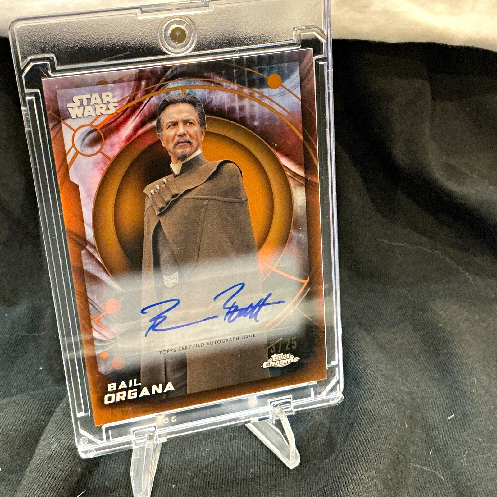 2026 Topps Chrome Star Wars Bail Organa #130 Autograph Benjamin Bratt 13/25