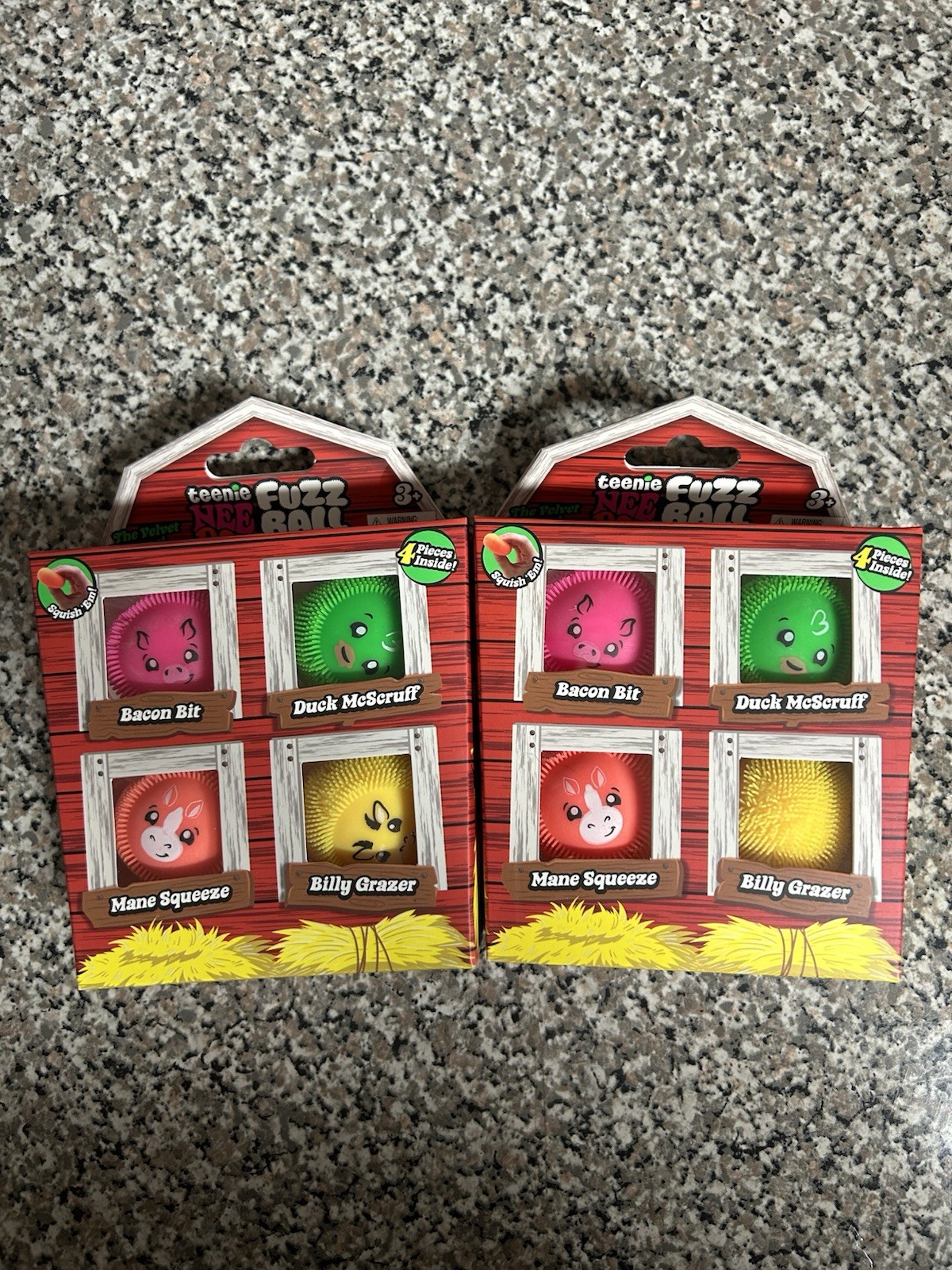 RARE The NeeDoh Fuzzball Farmyard 4 Pack Barnyard Squishy