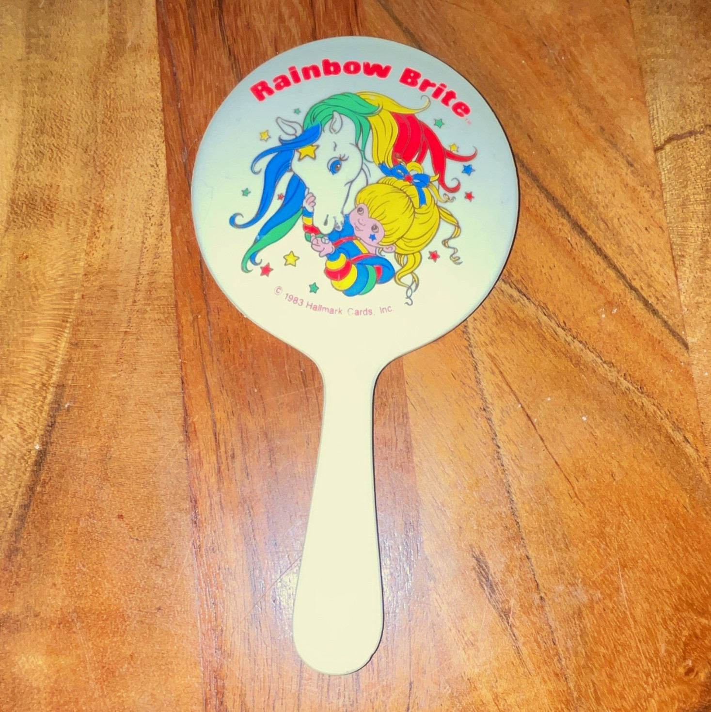 Rainbow Brite Plastic Hand Mirror, 1983 Hallmark Cards Inc. Collectible Rainbow Brite Plastic Hand Mirror, 1983 Hallmark Cards Inc. Collectible