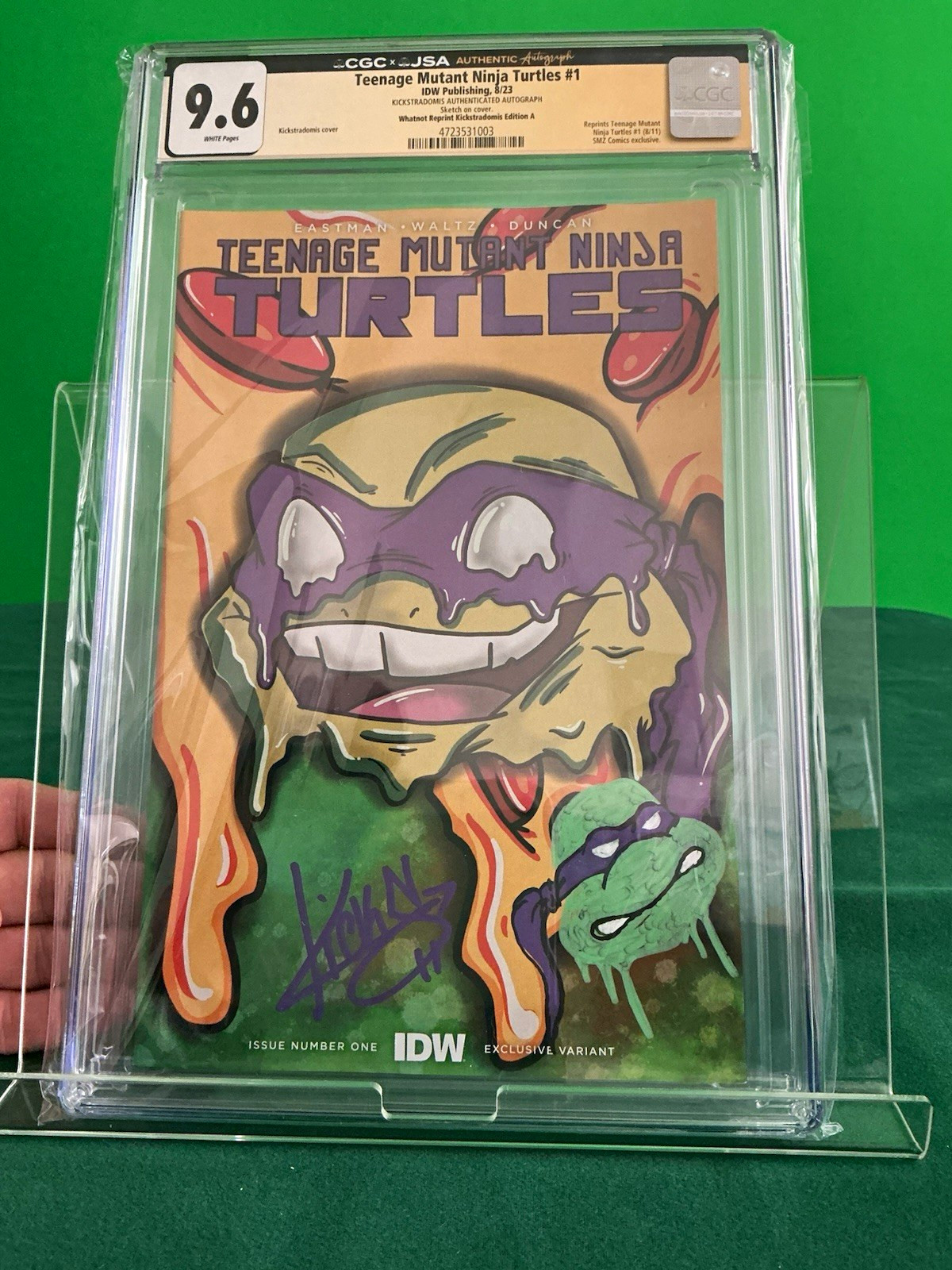 TMNT #1 CGC 9.6 (2023) Kickstradomis **Signed & Amazing Remark by Kickstradomis